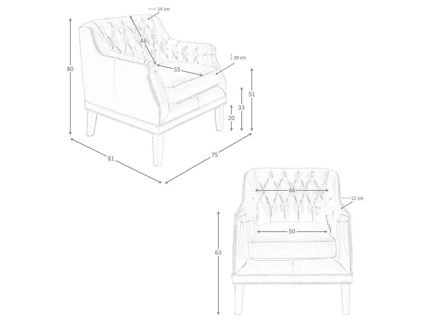 Fauteuil Chester en cuir marron cognac 5204 ANGEL CERDA
