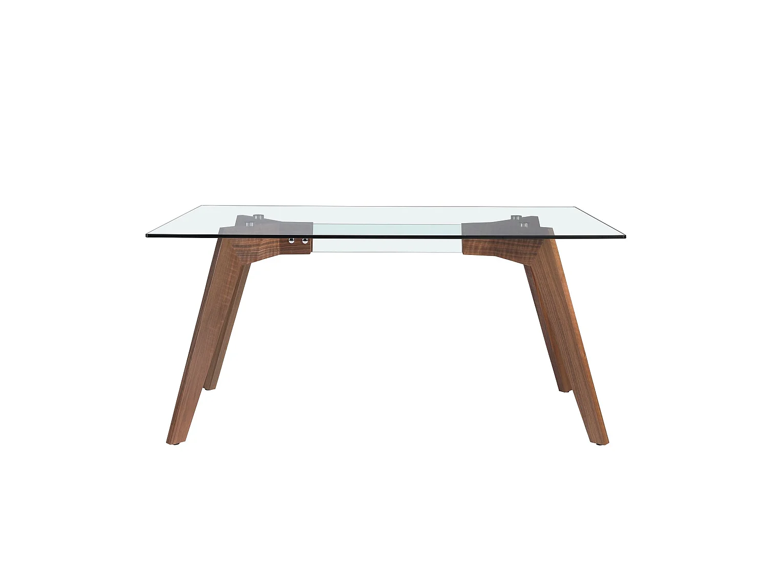 Mesa comedor rectangular cristal templado y nogal 1031-150x95 ANGEL CERDA