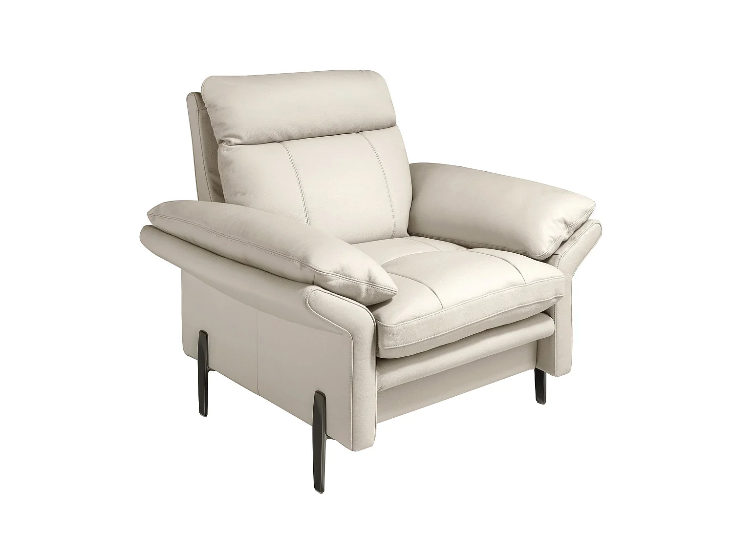 Fauteuil van taupegrijs leer 5194 ANGEL CERDA