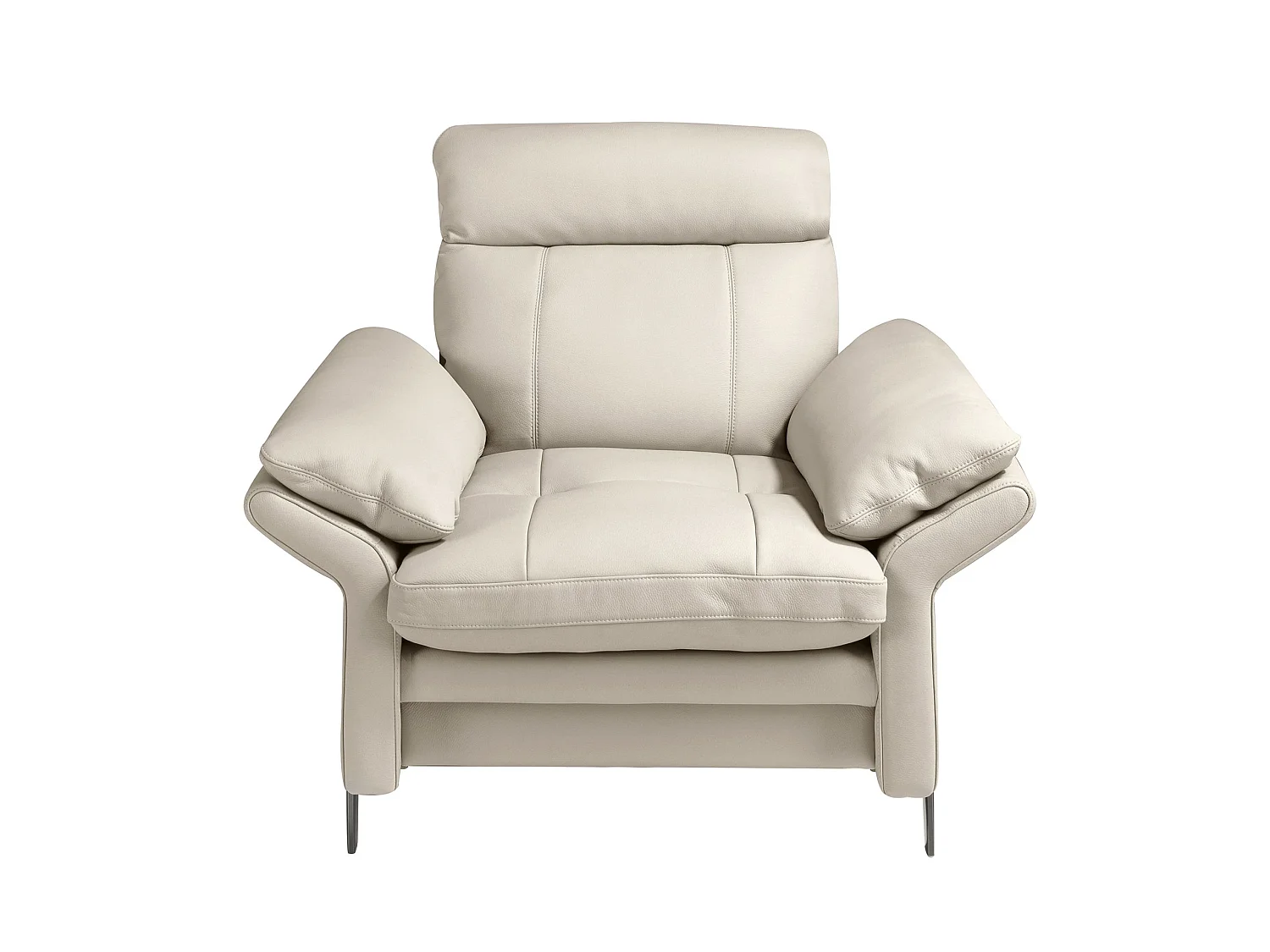 Fauteuil van taupegrijs leer 5194 ANGEL CERDA