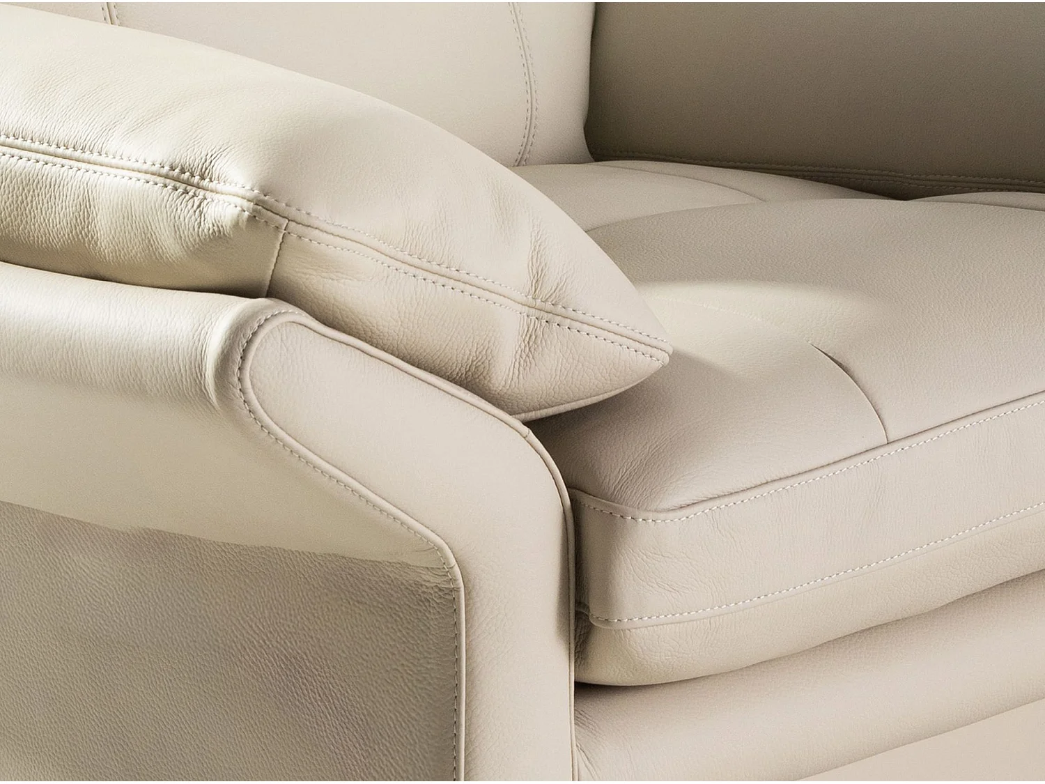 Fauteuil van taupegrijs leer 5194 ANGEL CERDA