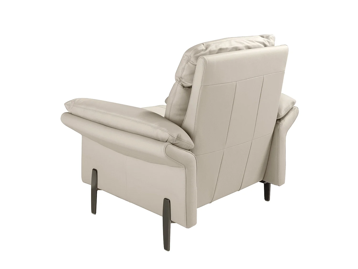 Fauteuil van taupegrijs leer 5194 ANGEL CERDA