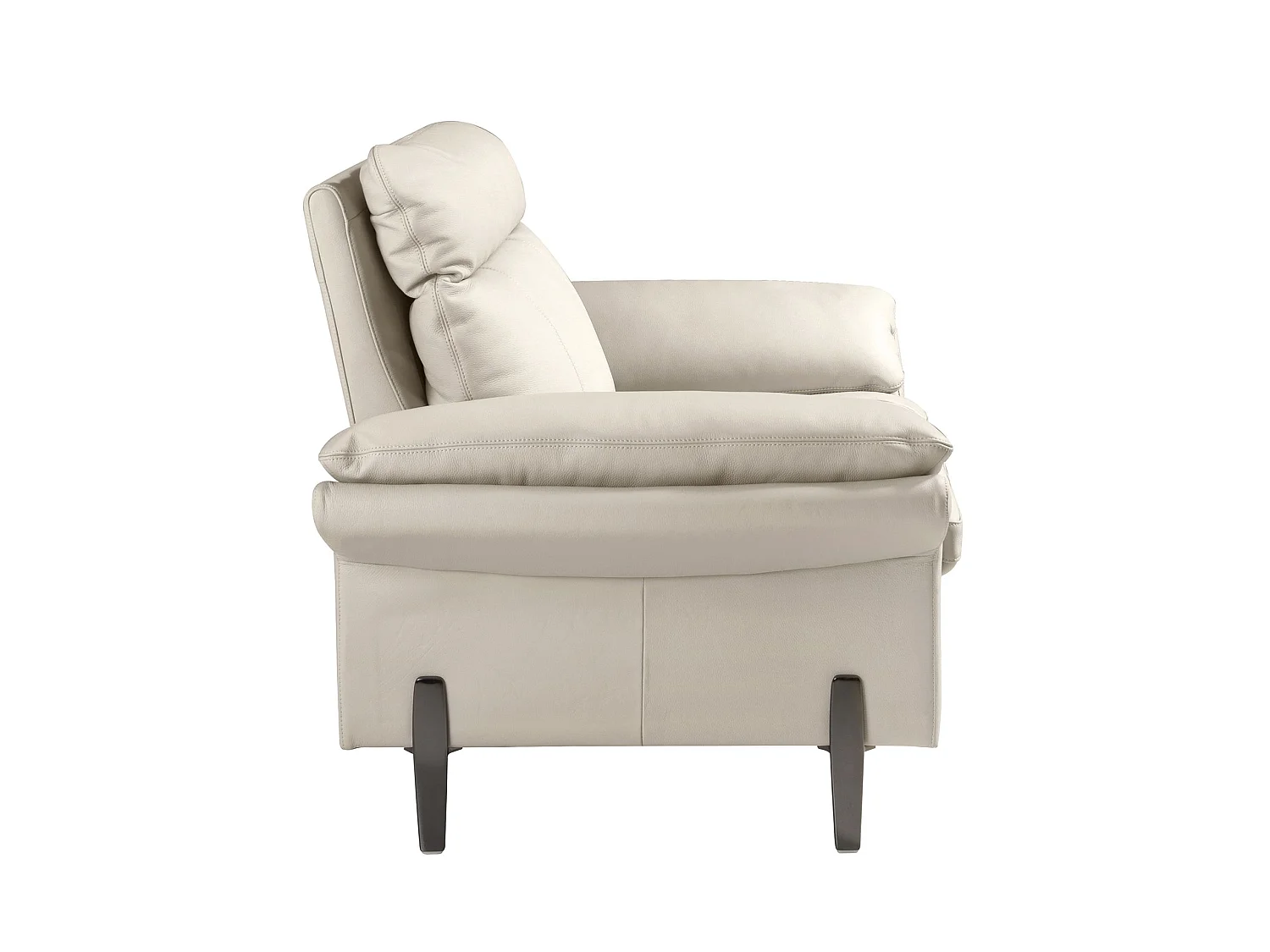 Fauteuil van taupegrijs leer 5194 ANGEL CERDA