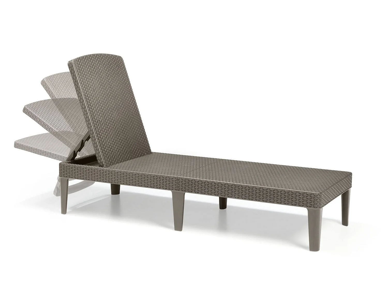 Lettino Prendisole Glace, Peso Supportato 110 kg, Grigio Tortora, Sdraio da Giardino