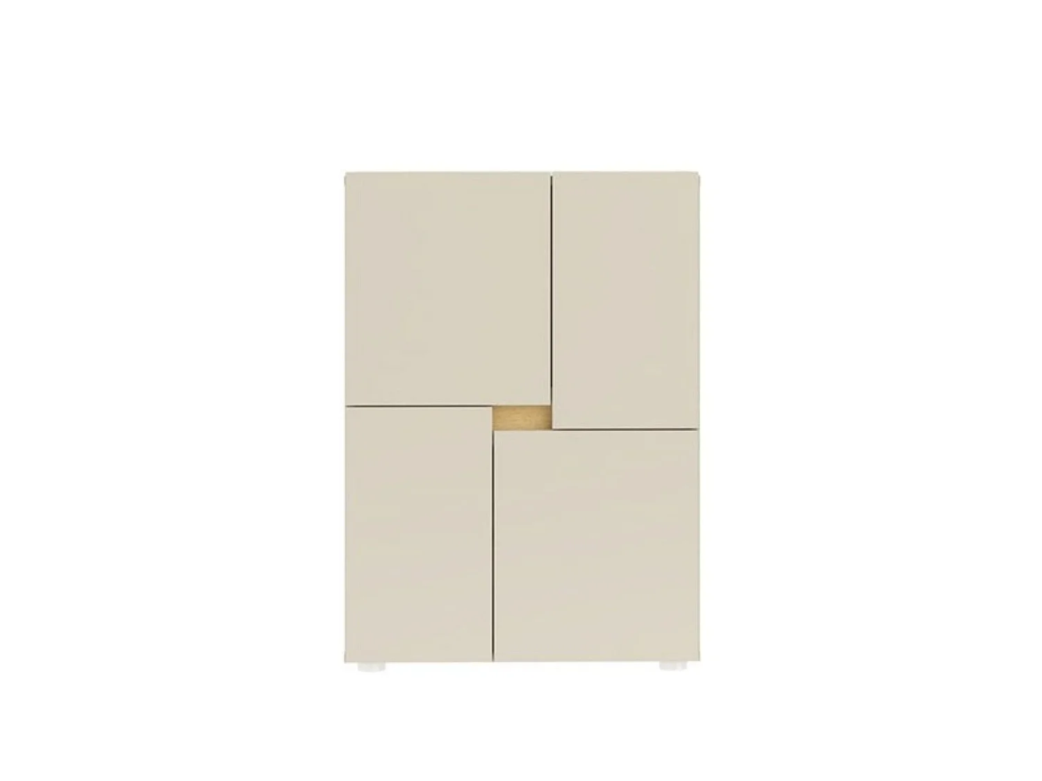 Credenza Lerinito, un Ripiano, 60x42x84h cm Beige Cashmere, Madia, 2 Vani, Apertura Battente