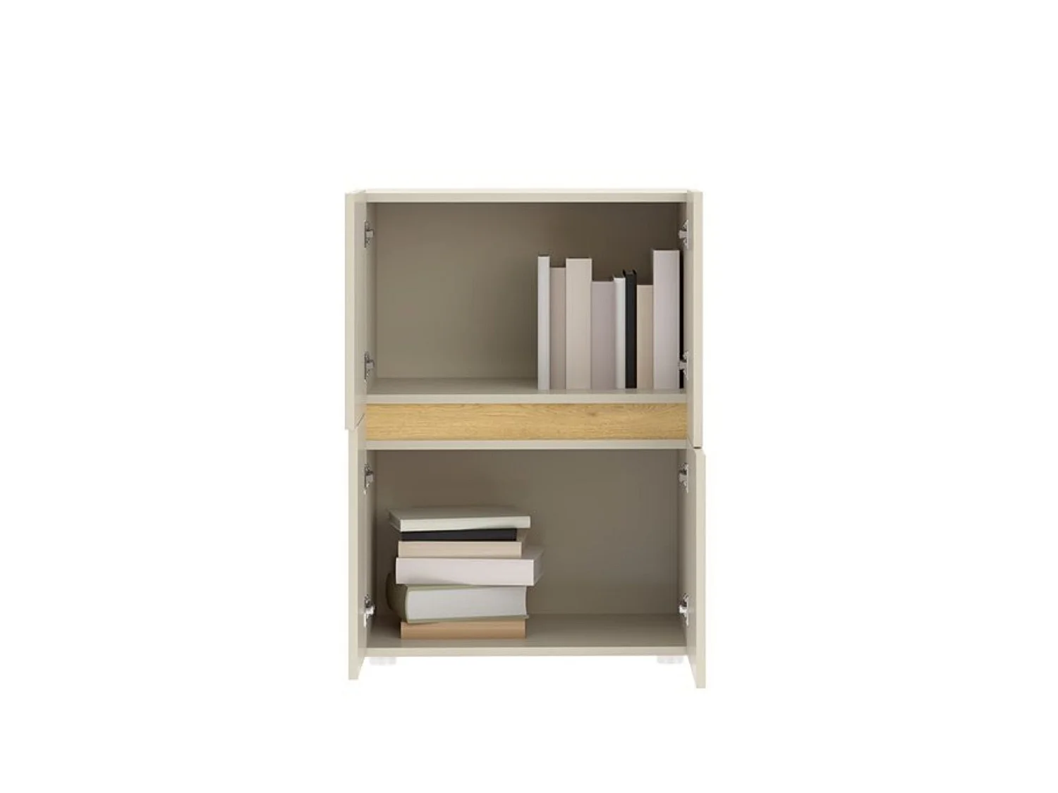 Credenza Lerinito, un Ripiano, 60x42x84h cm Beige Cashmere, Madia, 2 Vani, Apertura Battente