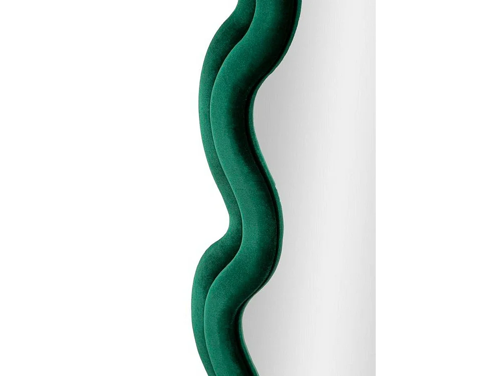 Miroir Lari, Structure en Bois Noble, 4x160h cm Vert