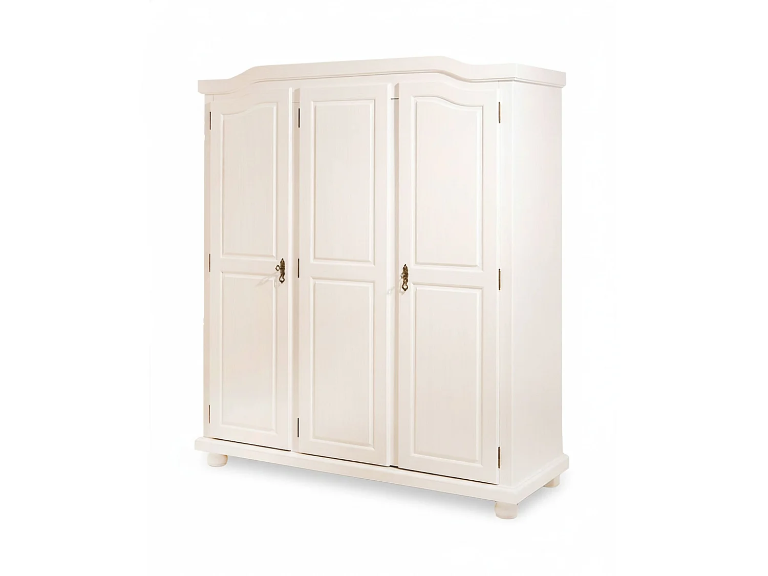 Kledingkast Calosso met 3 deuren, kledingroede, 150x56 cm wit, slaapkamerkast, 4 legplanken, draaideuren