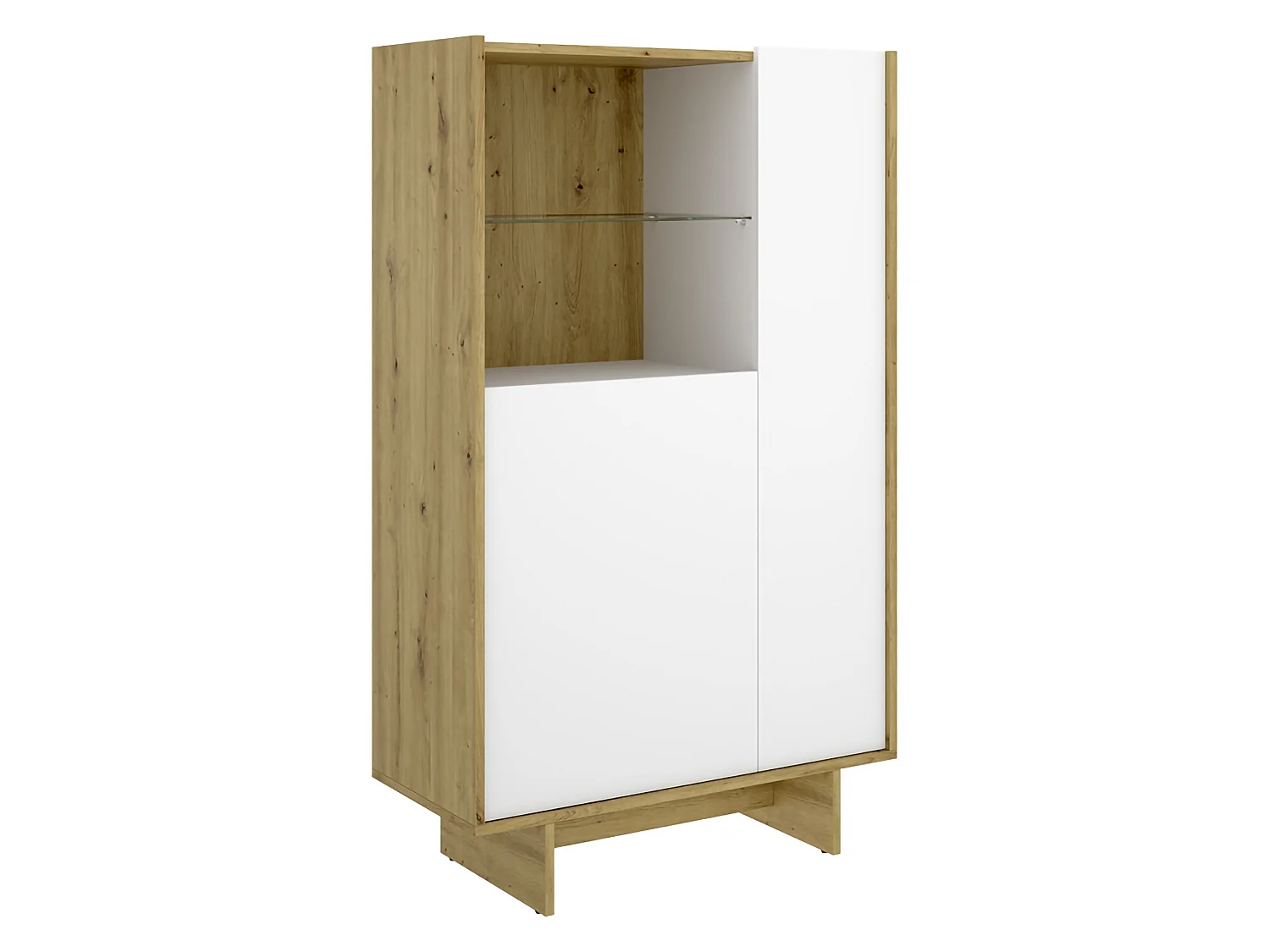 Credenza Edgewood, 4 Ripiani, 30x81x138h cm Bianco, Madia, 6 Vani, 2 Ante