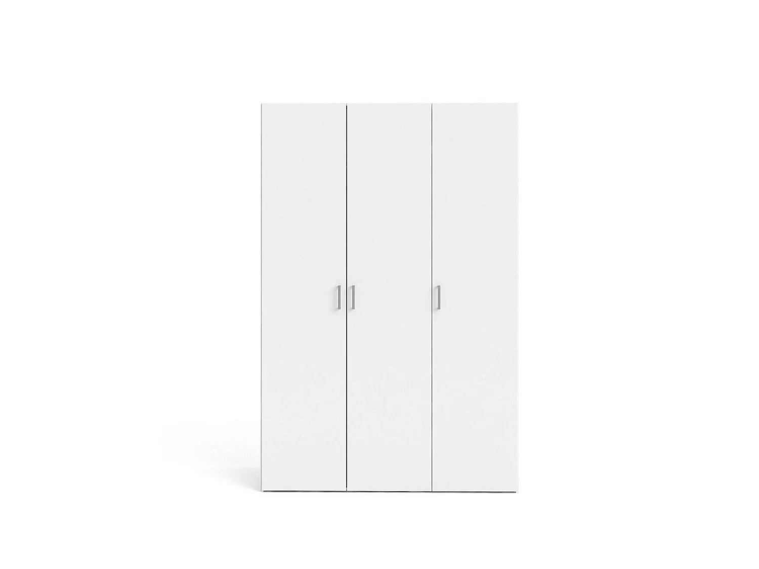 Armoire 3 Portes Dsegr, 5 Étagères, 49x115 cm Blanc, Garde-robe Chambre