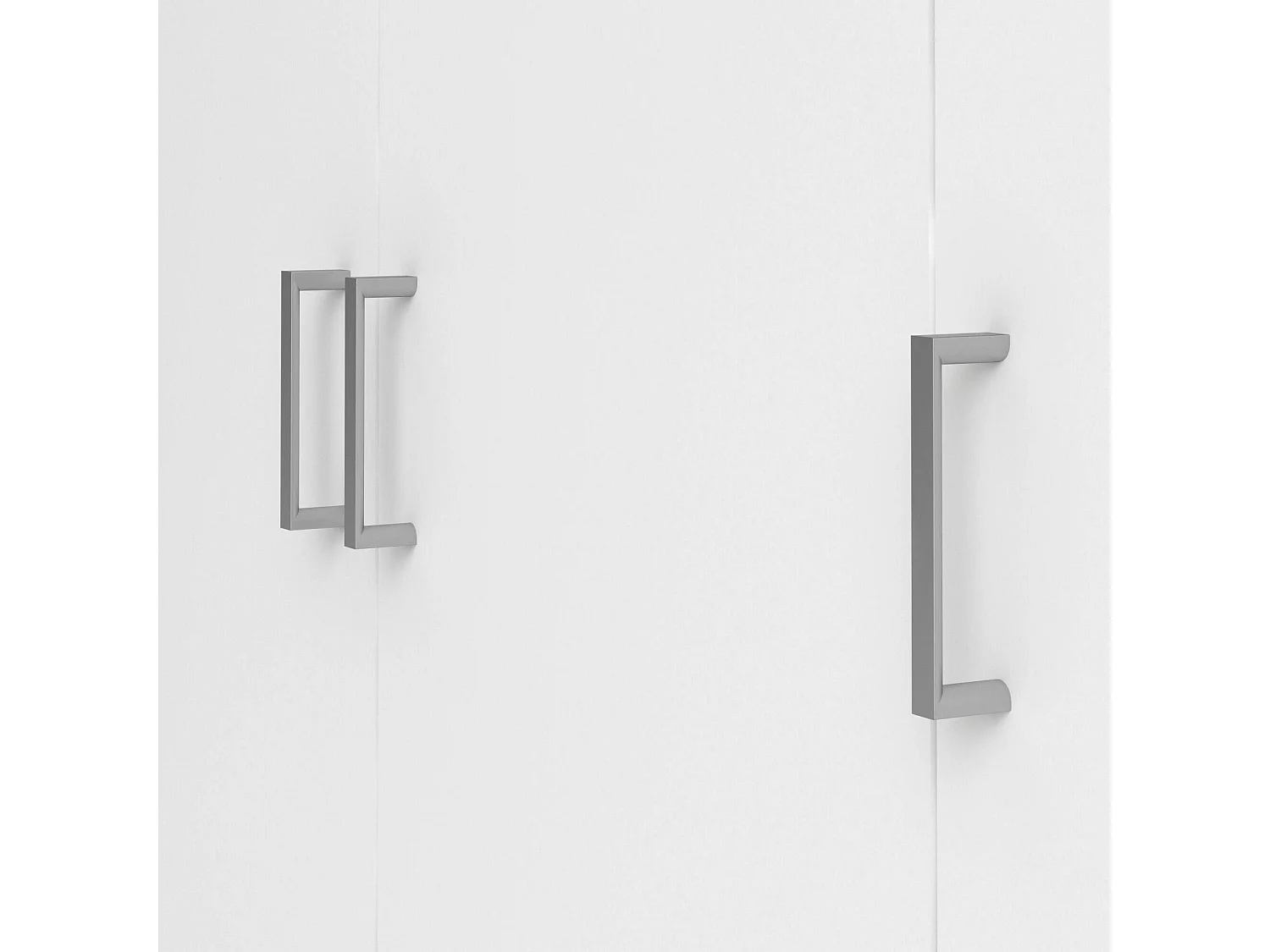 Armoire 3 Portes Dsegr, 5 Étagères, 49x115 cm Blanc, Garde-robe Chambre