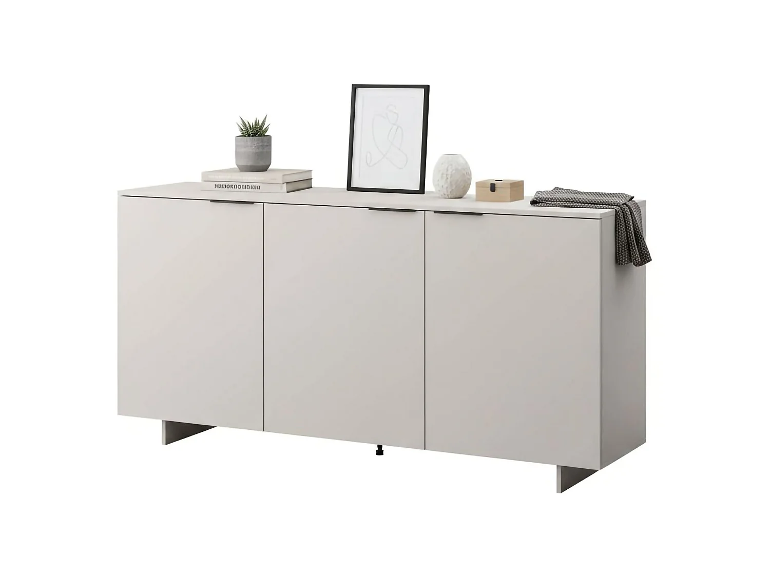 Crédence Barreiro, 3 Étagères, 41,5x180x90h cm Beige, Buffet