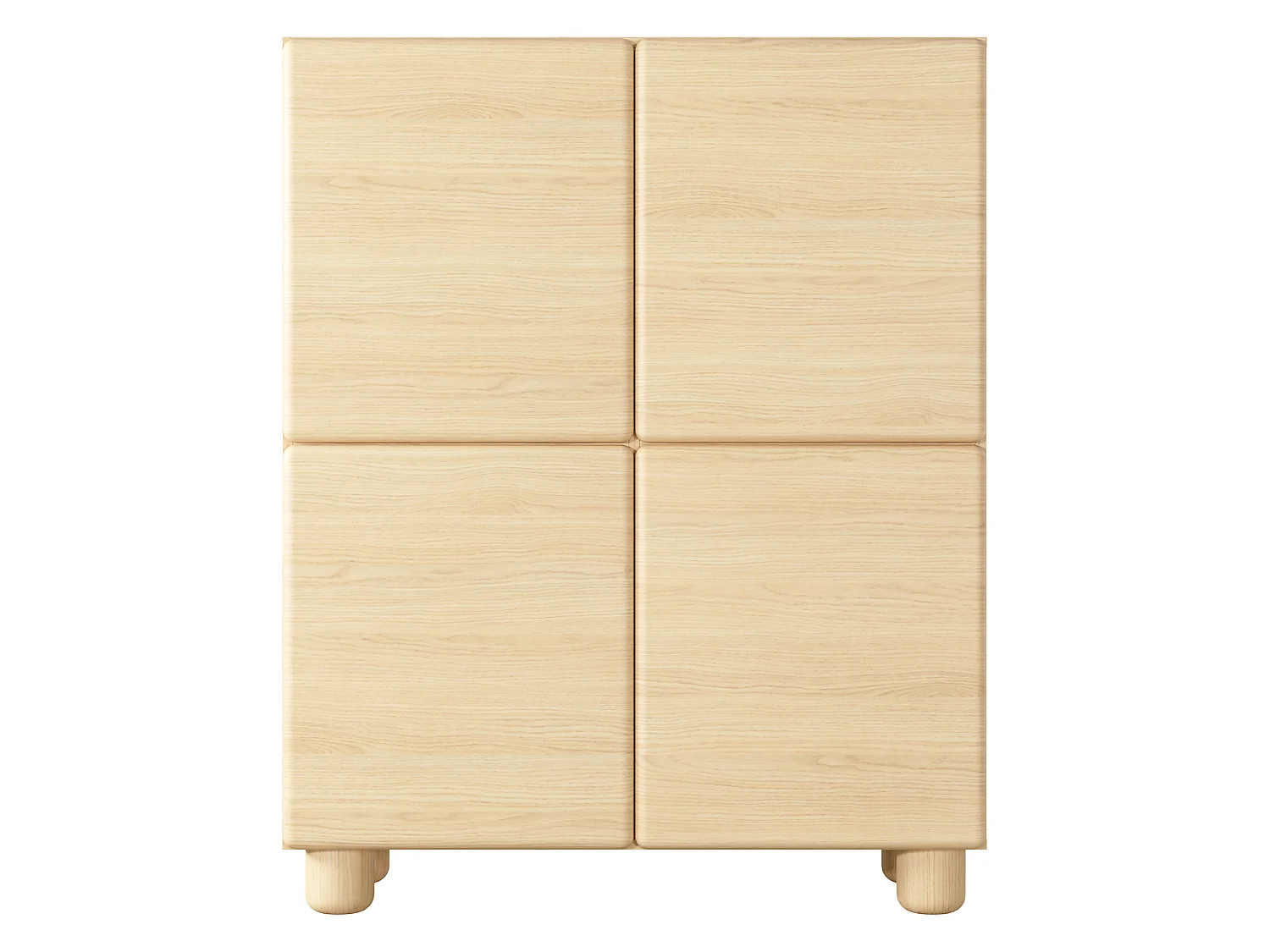 Anrichte Hamola, 6 Regale, 100x38x125h cm Eiche Braun, Sideboard, Schwenktüren, 4 Türen