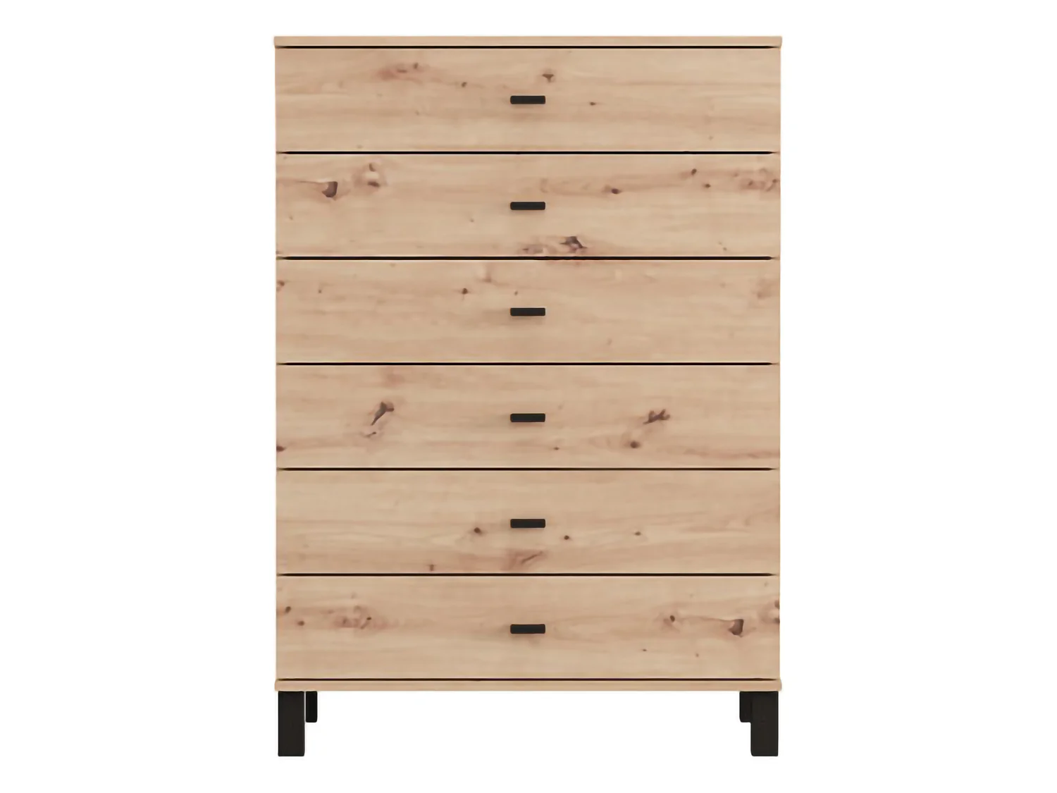 Credenza Otaval, 6 Cassetti, 77x35x110h cm Marrone Rovere Nodi, Madia, un Ripiano, 6 Vani