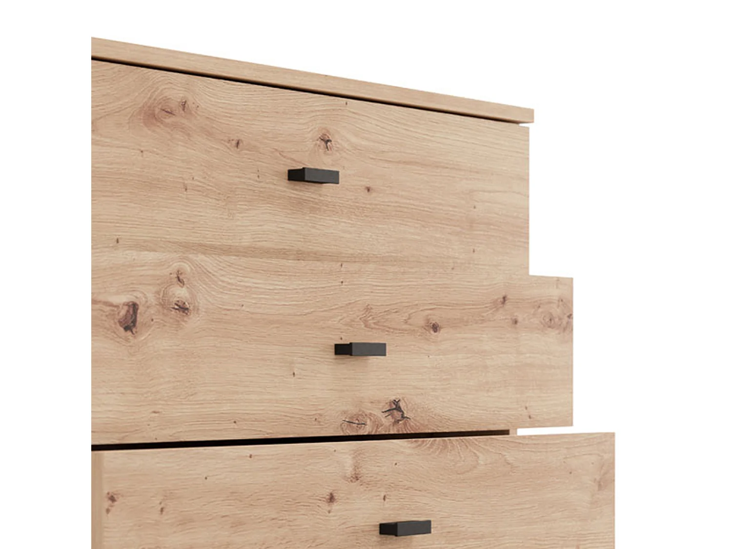 Credenza Otaval, 6 Cassetti, 77x35x110h cm Marrone Rovere Nodi, Madia, un Ripiano, 6 Vani