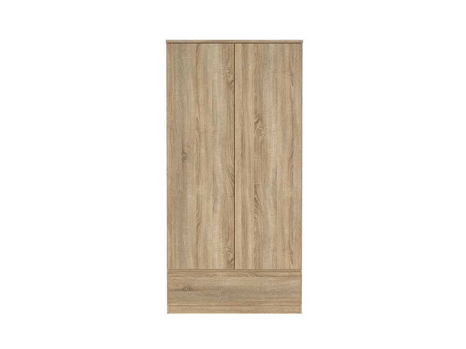 Guardaroba 2 Ante Germano, Maniglie Incluse, 99x201h cm Marrone, Armadio Camera da Letto, Materiale Anta in Legno Nobilitato, Colore Ante Marrone
