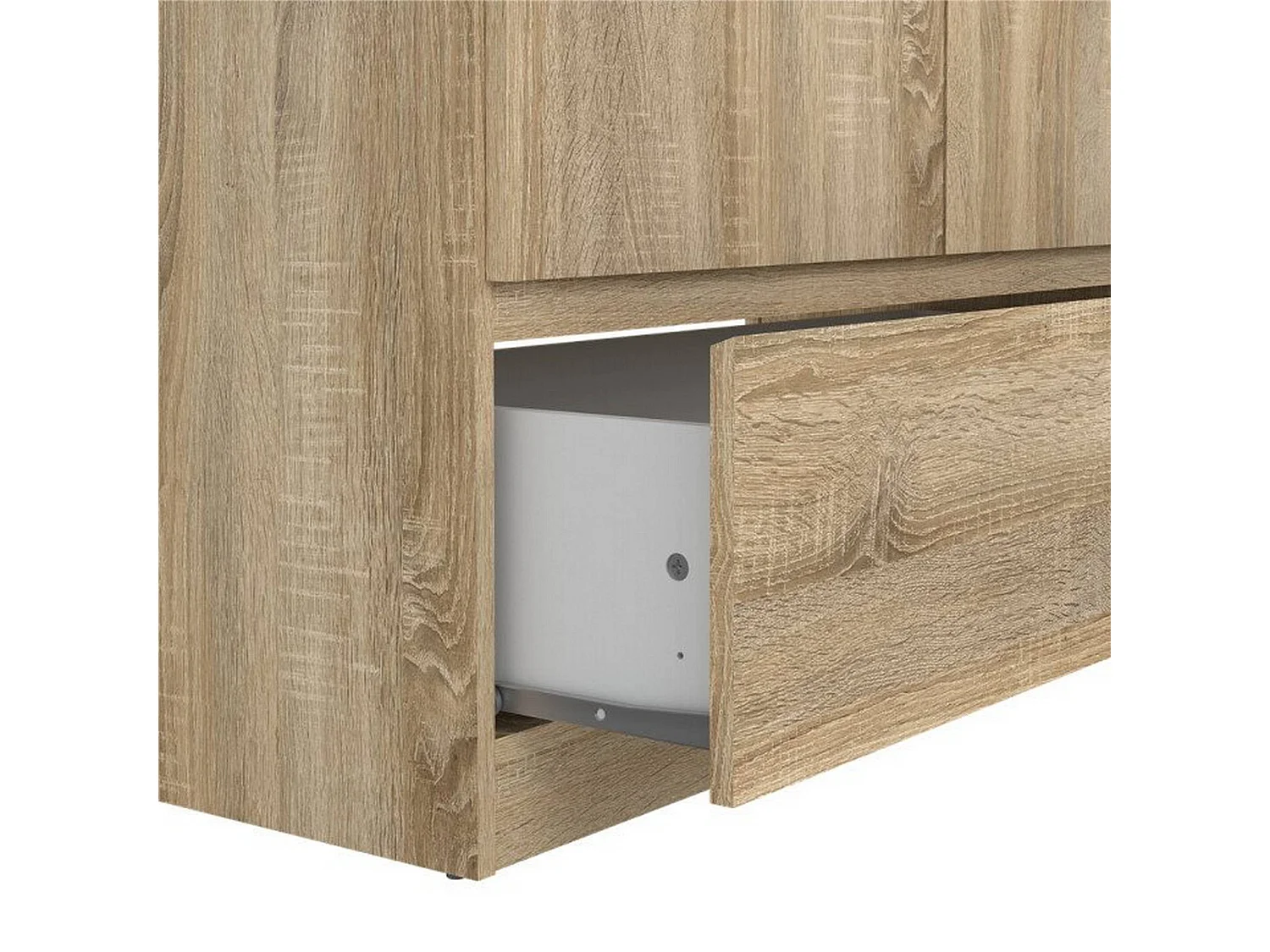 Guardaroba 2 Ante Germano, Maniglie Incluse, 99x201h cm Marrone, Armadio Camera da Letto, Materiale Anta in Legno Nobilitato, Colore Ante Marrone
