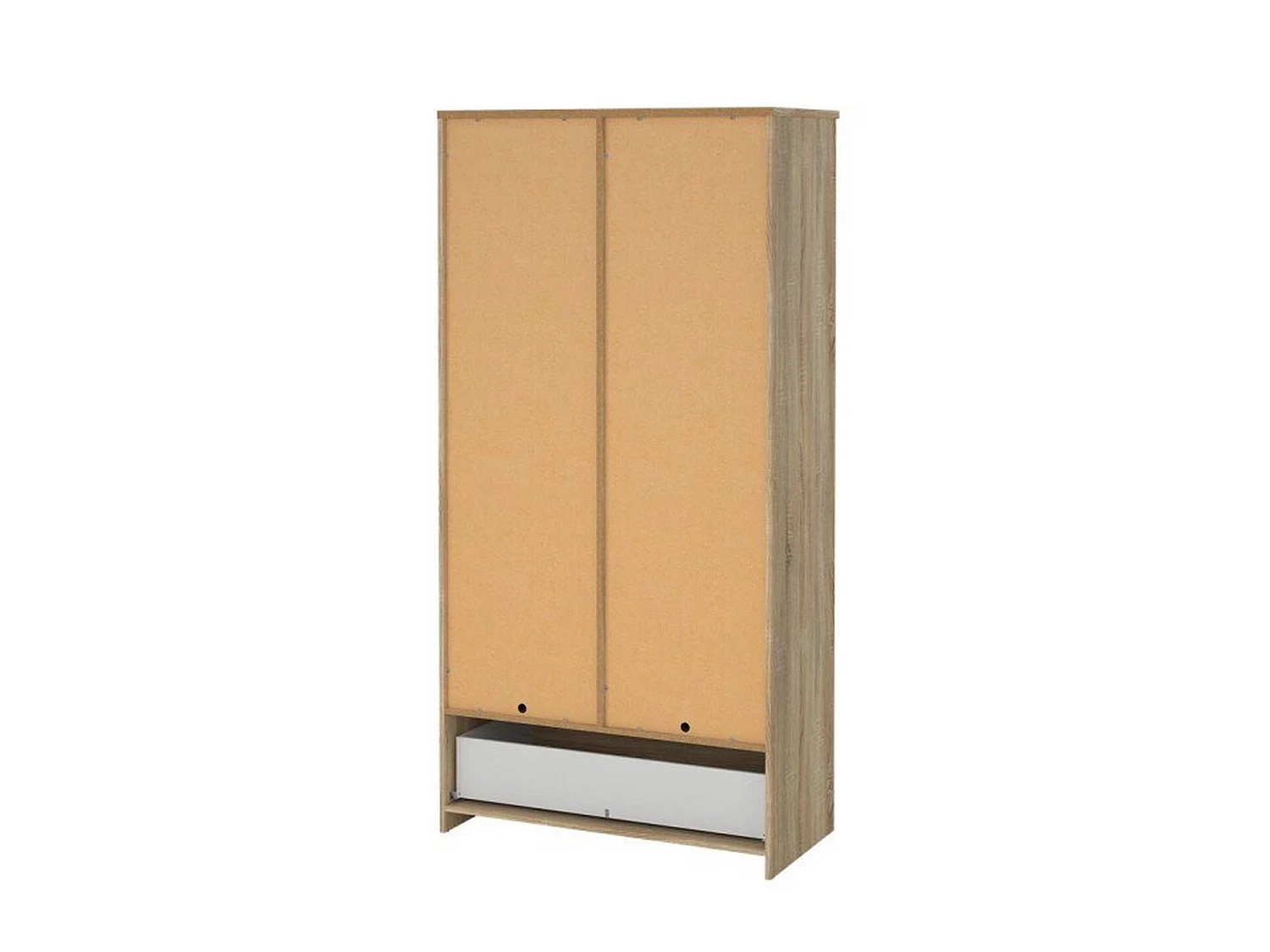 Guardaroba 2 Ante Germano, Maniglie Incluse, 99x201h cm Marrone, Armadio Camera da Letto, Materiale Anta in Legno Nobilitato, Colore Ante Marrone