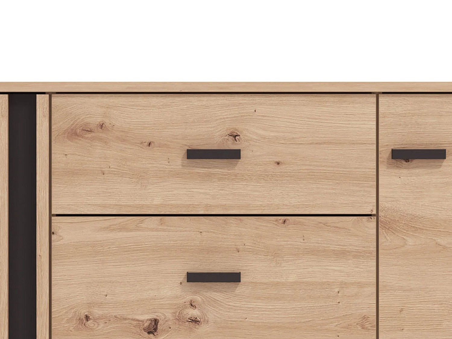 Glaubwürdigkeit Guanzate, ein Schublade, 157x40x90h cm Braun Eiche Knoten, Anrichte, 3 Regale, Flügeltür, Schiebetür