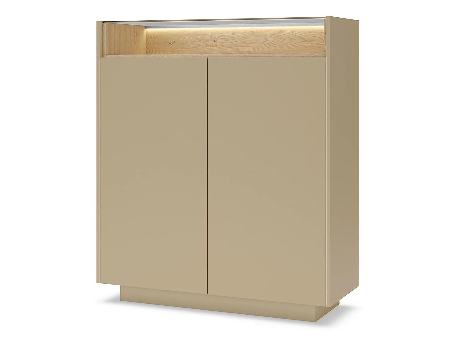 Anrichte Halane, 4 Regalböden, 103x40x119h cm Beige, Sideboard, Türöffnung, 2 Türen