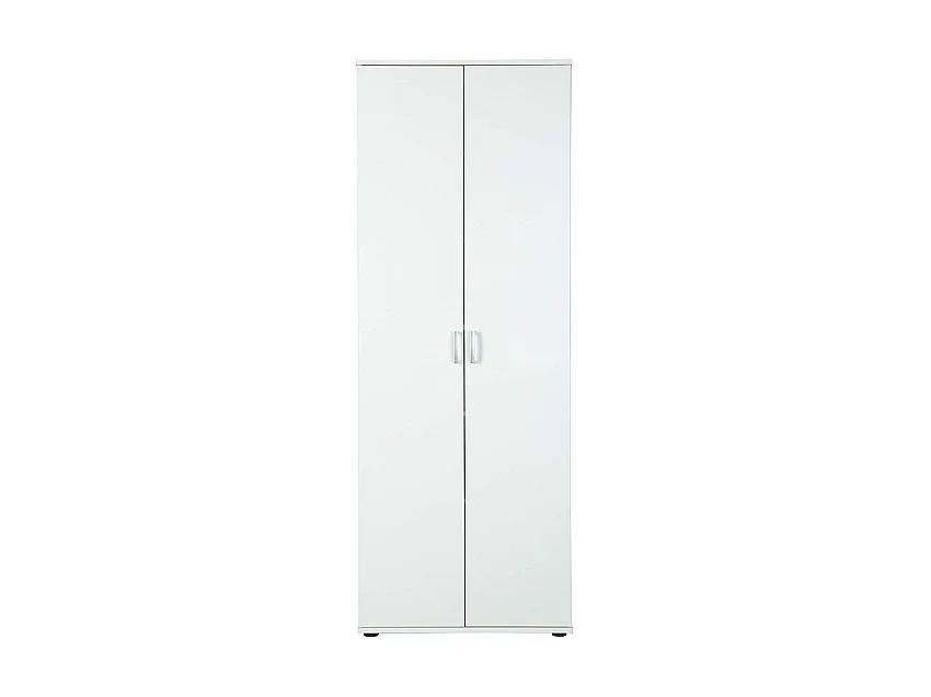 Armoire polyvalente 2 portes Dmcilro, 5 étagères, 34x189 cm blanc