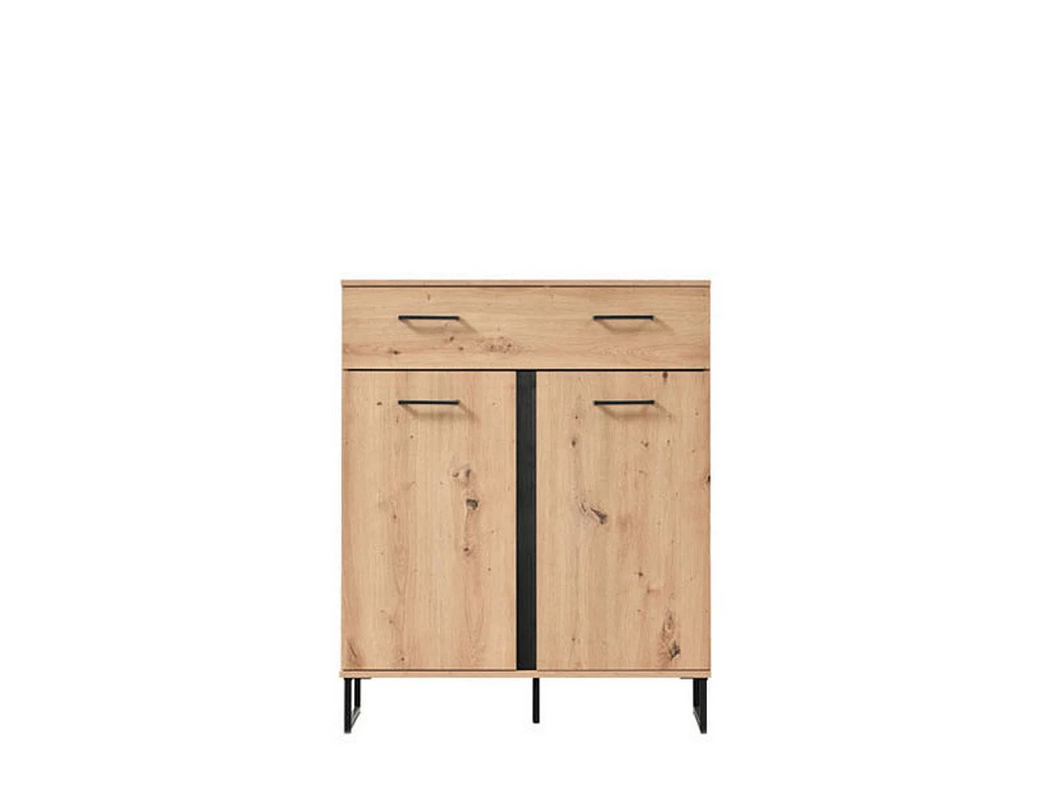 Credenza Ceredanoo, un Cassetto, 85x35x104h cm Marrone Rovere Nodi, Madia, un Ripiano, Apertura Battente, Scorrevole