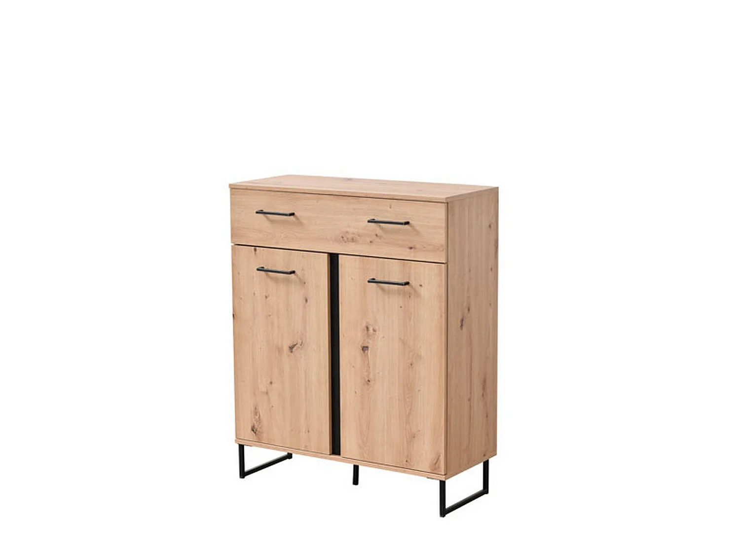 Credenza Ceredanoo, un Cassetto, 85x35x104h cm Marrone Rovere Nodi, Madia, un Ripiano, Apertura Battente, Scorrevole
