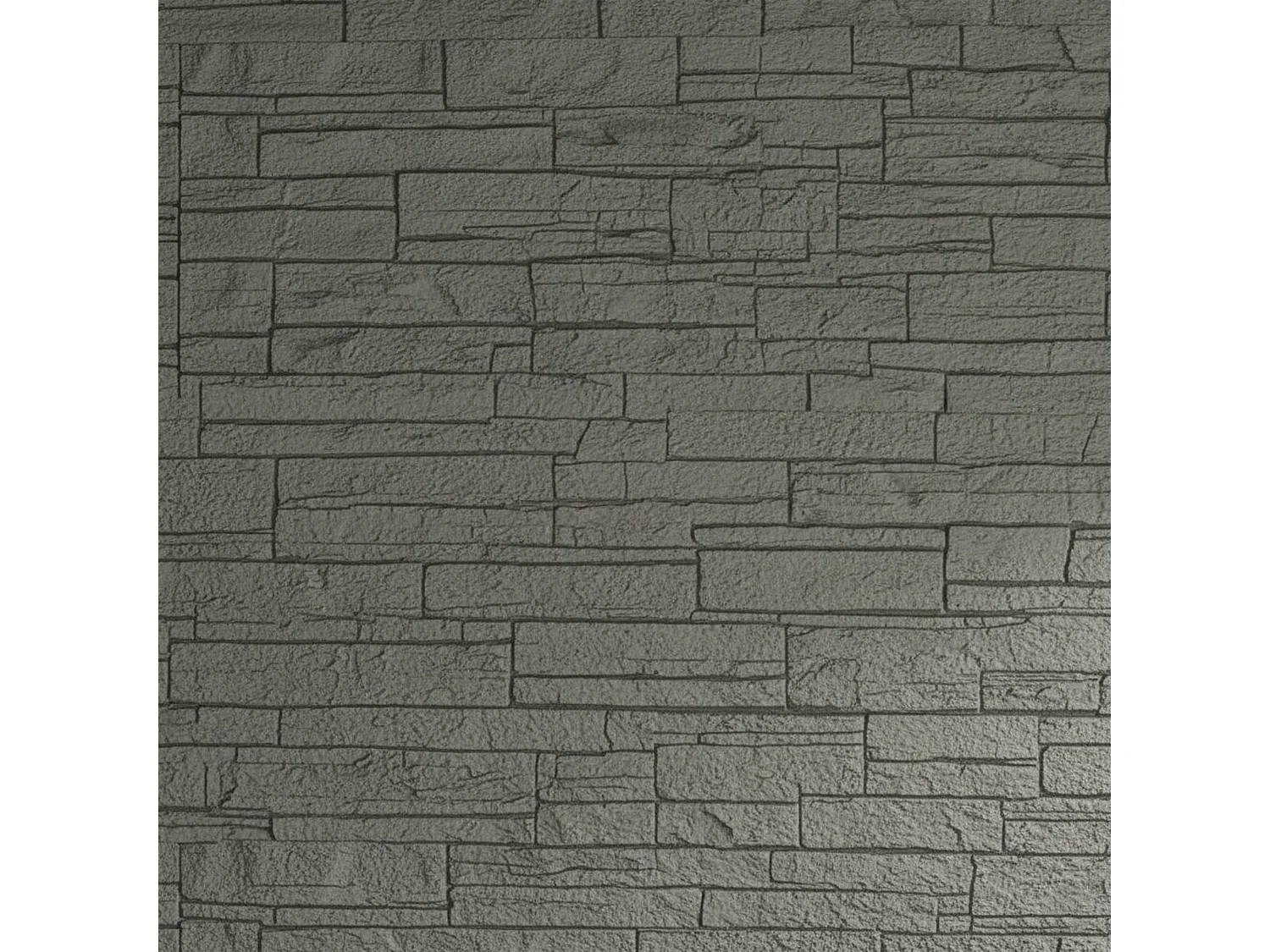 Panneau Décoratif Torriana, set de 12, Facile à Découper, Installer, 60x3 cm Gris, Texture Réaliste, Autoextinguible