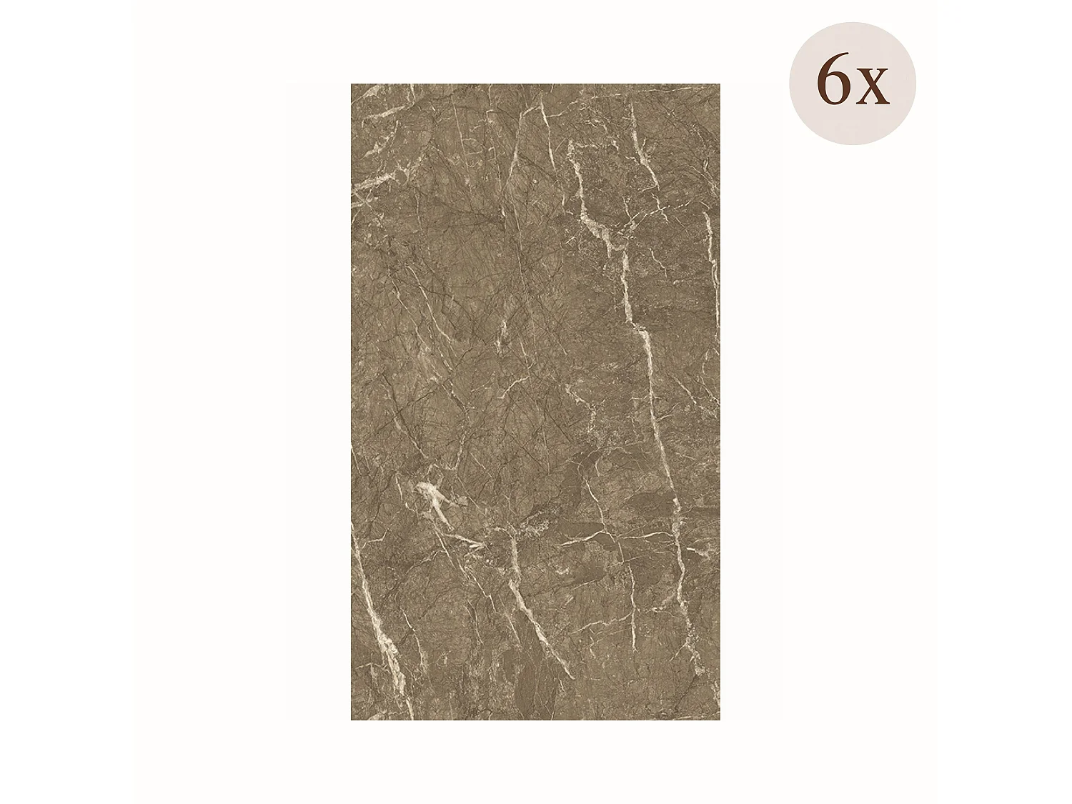 Panorama Décoratif Sedini, set de 6, Facile à Découper, Installer, 60x0.3 cm Beige Marbre, Texture Réaliste
