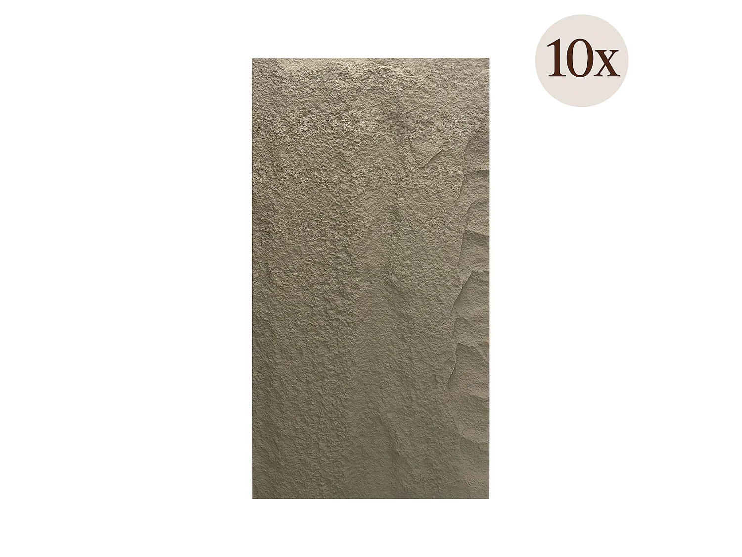 Panneau Décoratif Ottiglio, set de 10, Facile à Couper, Facile à Installer, 60x3 cm Gris Béton, Texture Réaliste