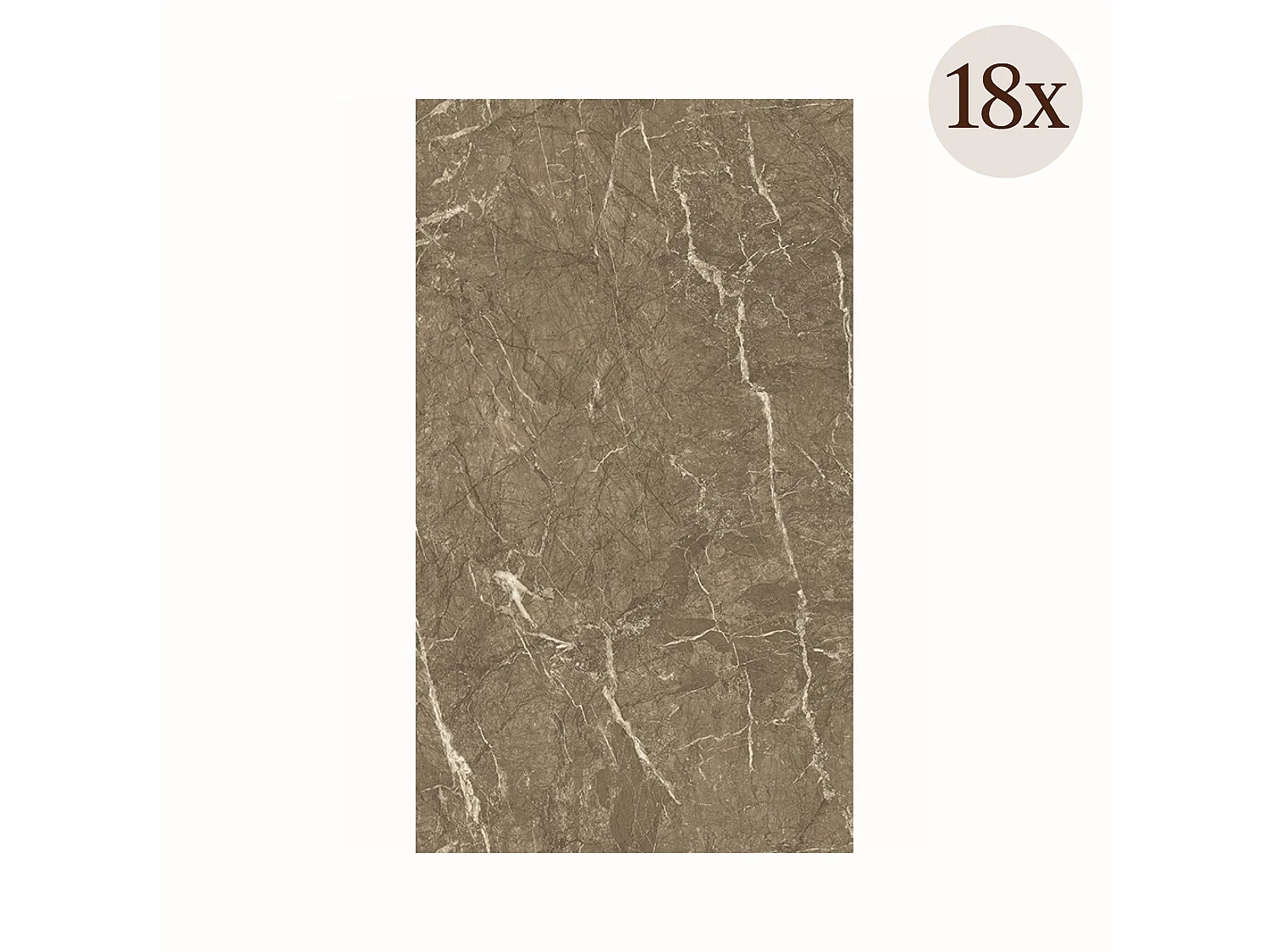 Panneau Décoratif Toceno, set de 18, Facile à Découper, Installer, 60x0,3 cm Beige Marbre, Texture Réaliste