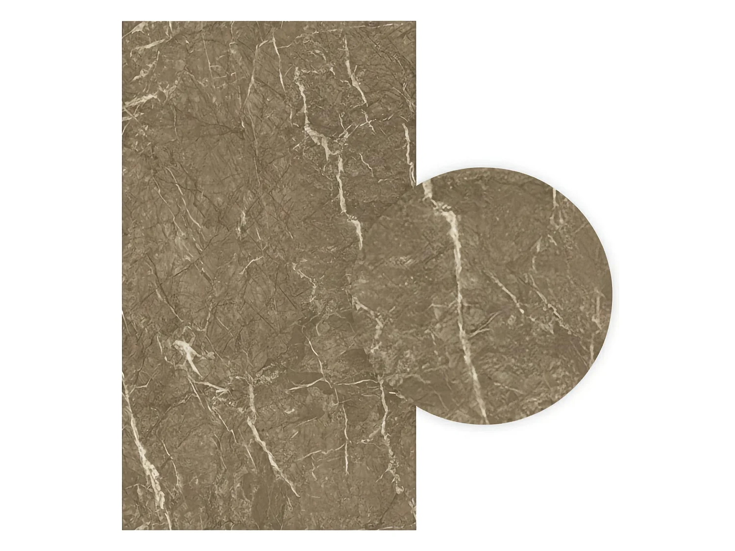 Panneau Décoratif Toceno, set de 18, Facile à Découper, Installer, 60x0,3 cm Beige Marbre, Texture Réaliste