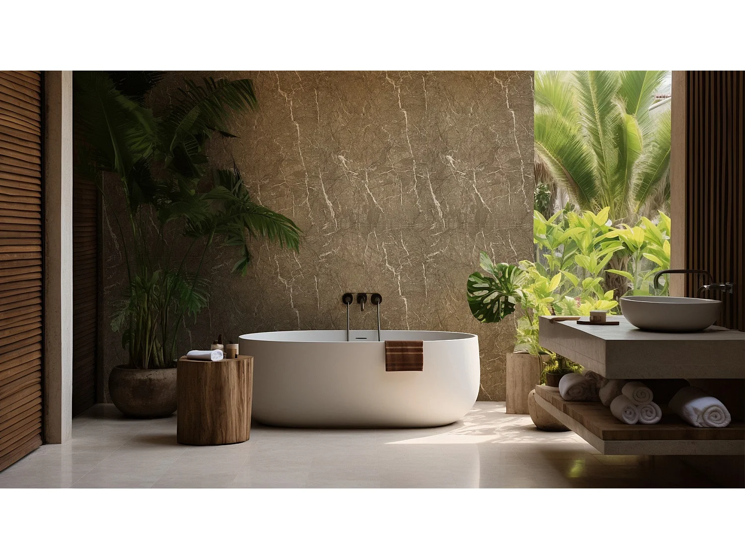 Panneau Décoratif Toceno, set de 18, Facile à Découper, Installer, 60x0,3 cm Beige Marbre, Texture Réaliste