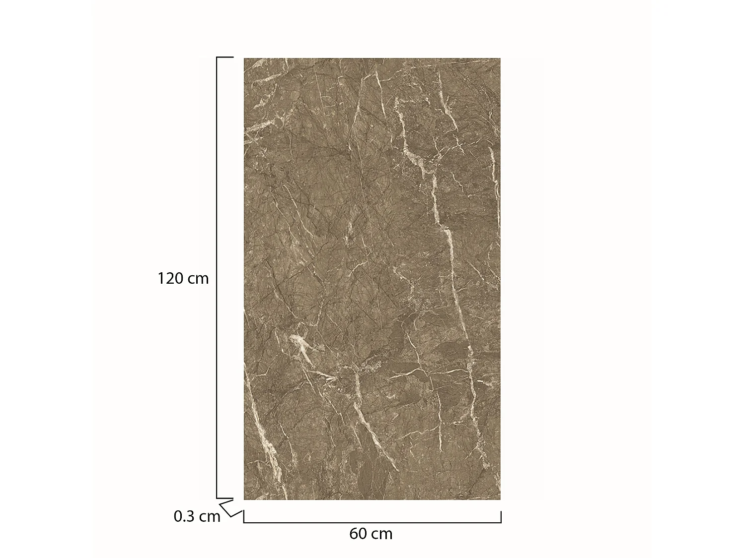 Panneau Décoratif Cigole, set de 12, Facile à Couper, Facile à Installer, 60x0,3 cm Beige Marbre, Texture Réaliste
