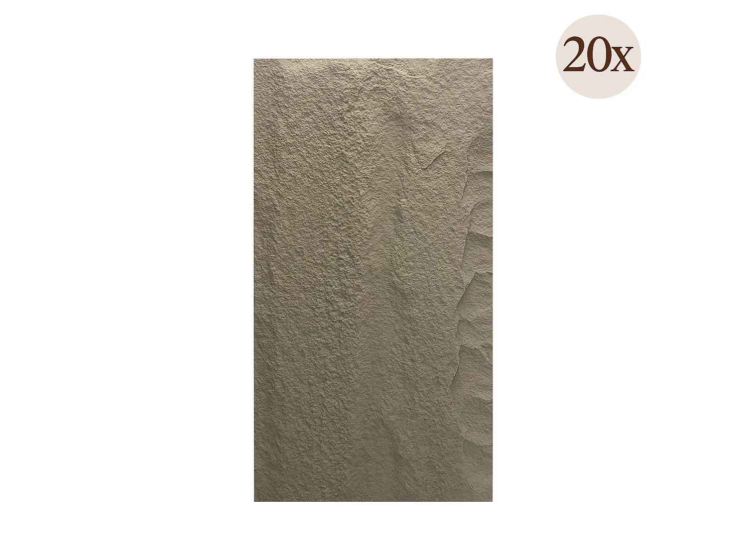Panneau Décoratif Roncade, set de 20, Facile à Couper, à Installer, 60x3 cm Gris Béton, Texture Réaliste