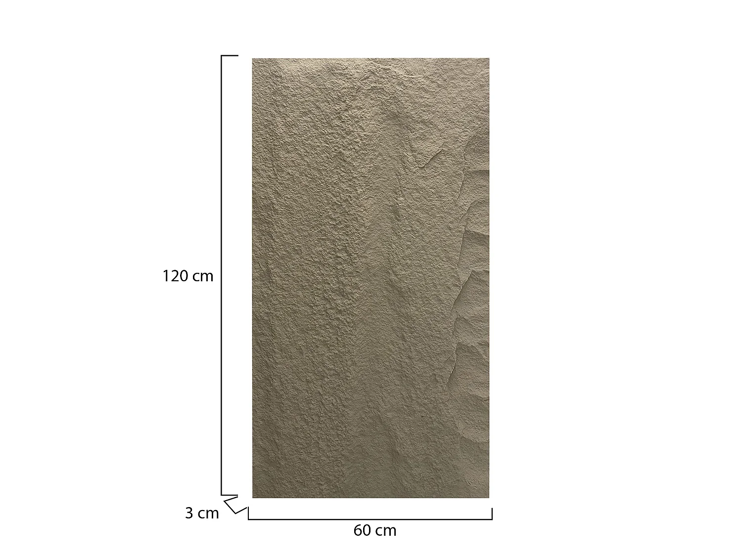 Panneau Décoratif Roncade, set de 20, Facile à Couper, à Installer, 60x3 cm Gris Béton, Texture Réaliste