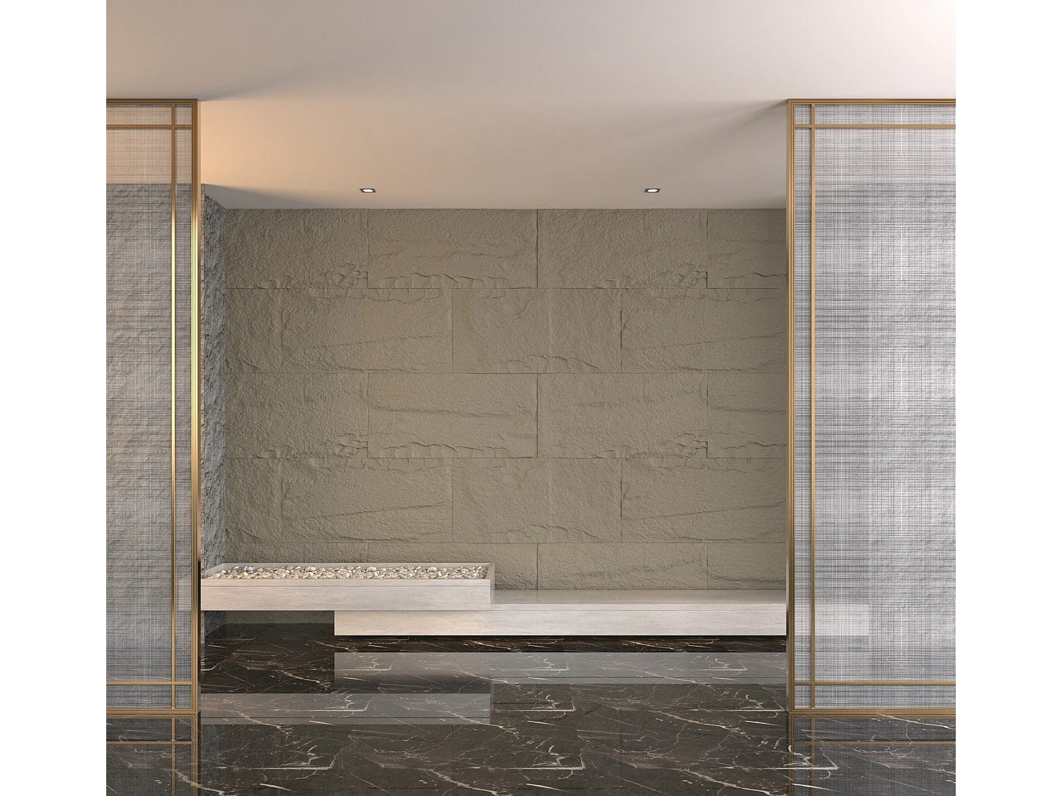 Panneau Décoratif Roncade, set de 20, Facile à Couper, à Installer, 60x3 cm Gris Béton, Texture Réaliste