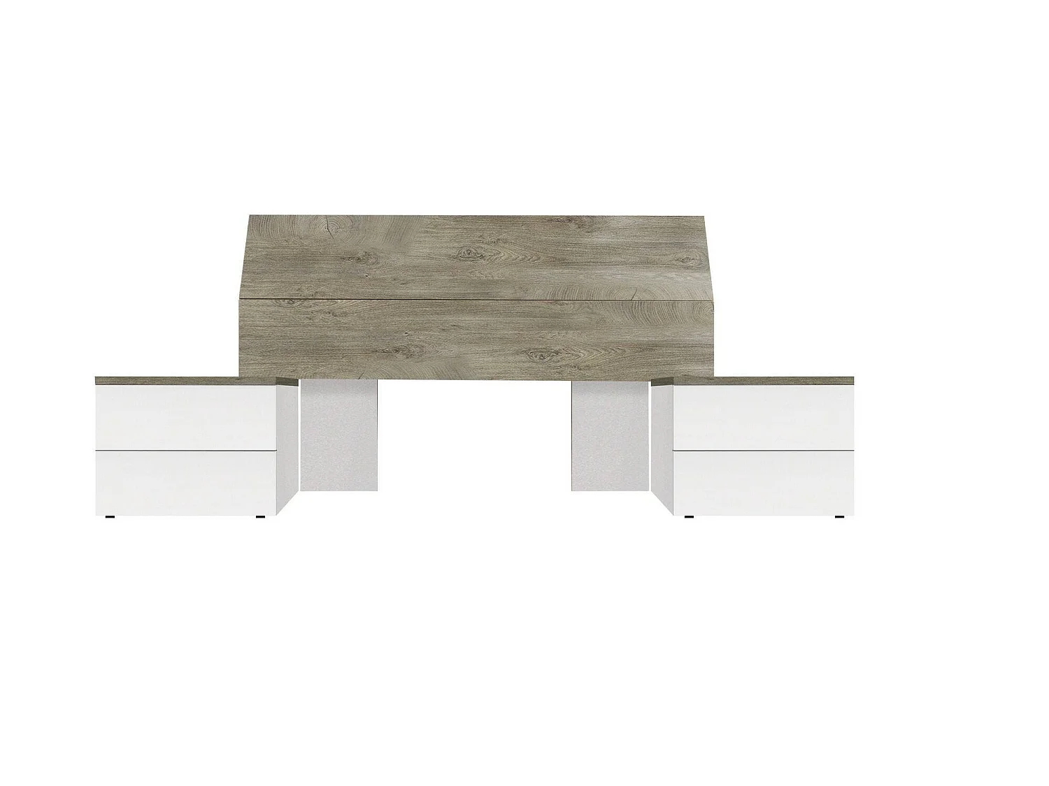 Assago bedhoofdbord, tweepersoons, 176x6 cm bruin, kleur frame bruin, kleurnuance frame eiken