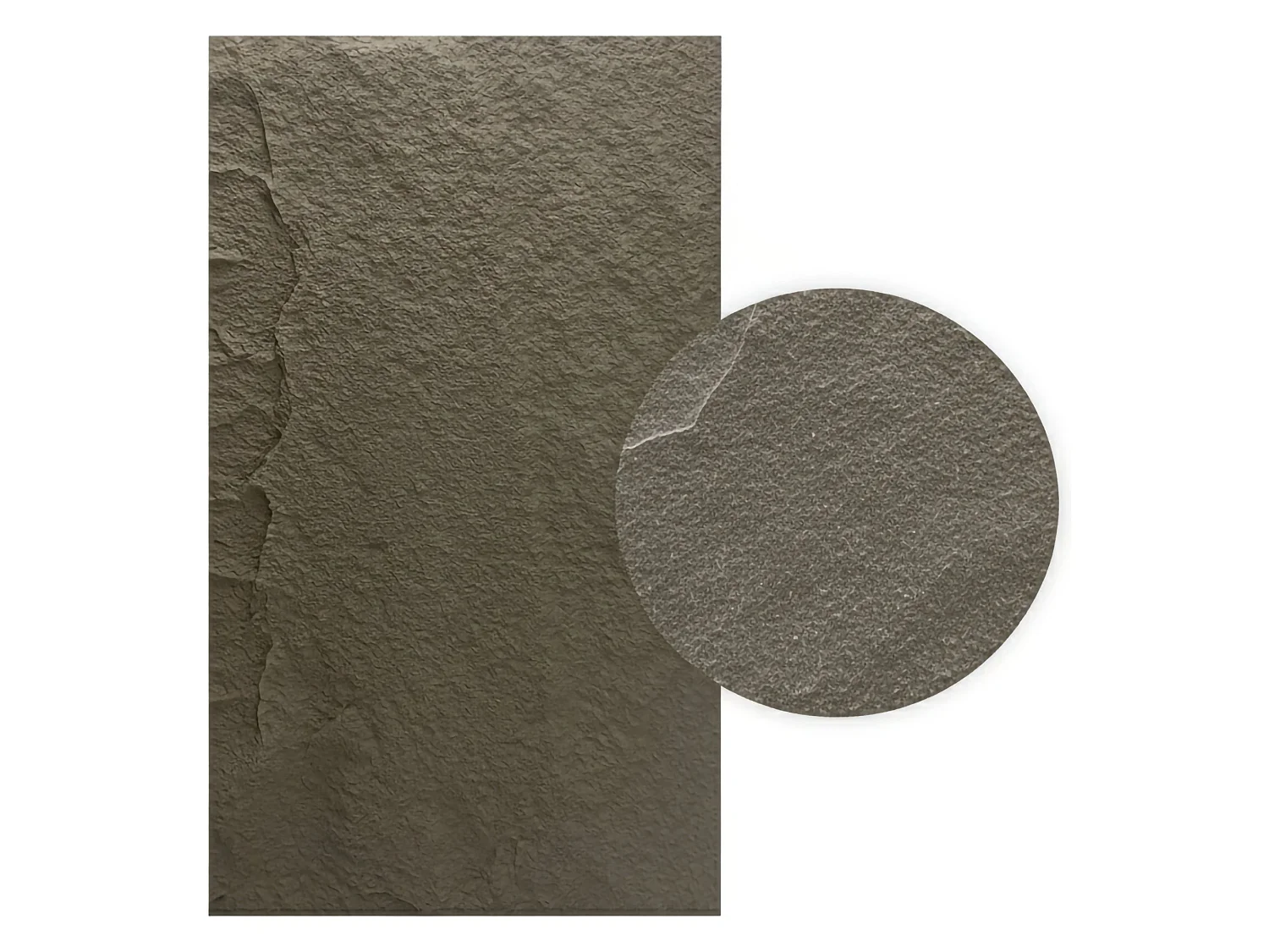 Dekorplatte Roncade, Set aus 20, Leicht zu Schneiden, Einfach zu Installieren, 60x3 cm Grau-Braun, Realistische Textur
