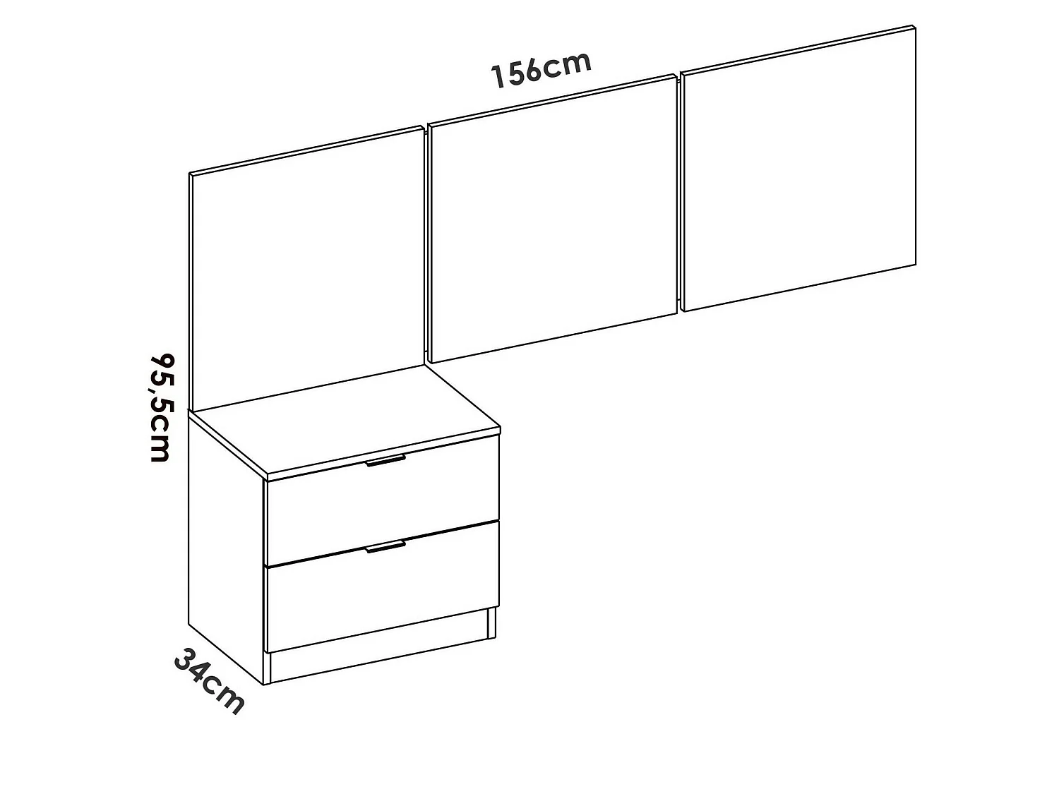Hoofdbord Chanhom, tweepersoonsbed, 157x34 cm bruin,