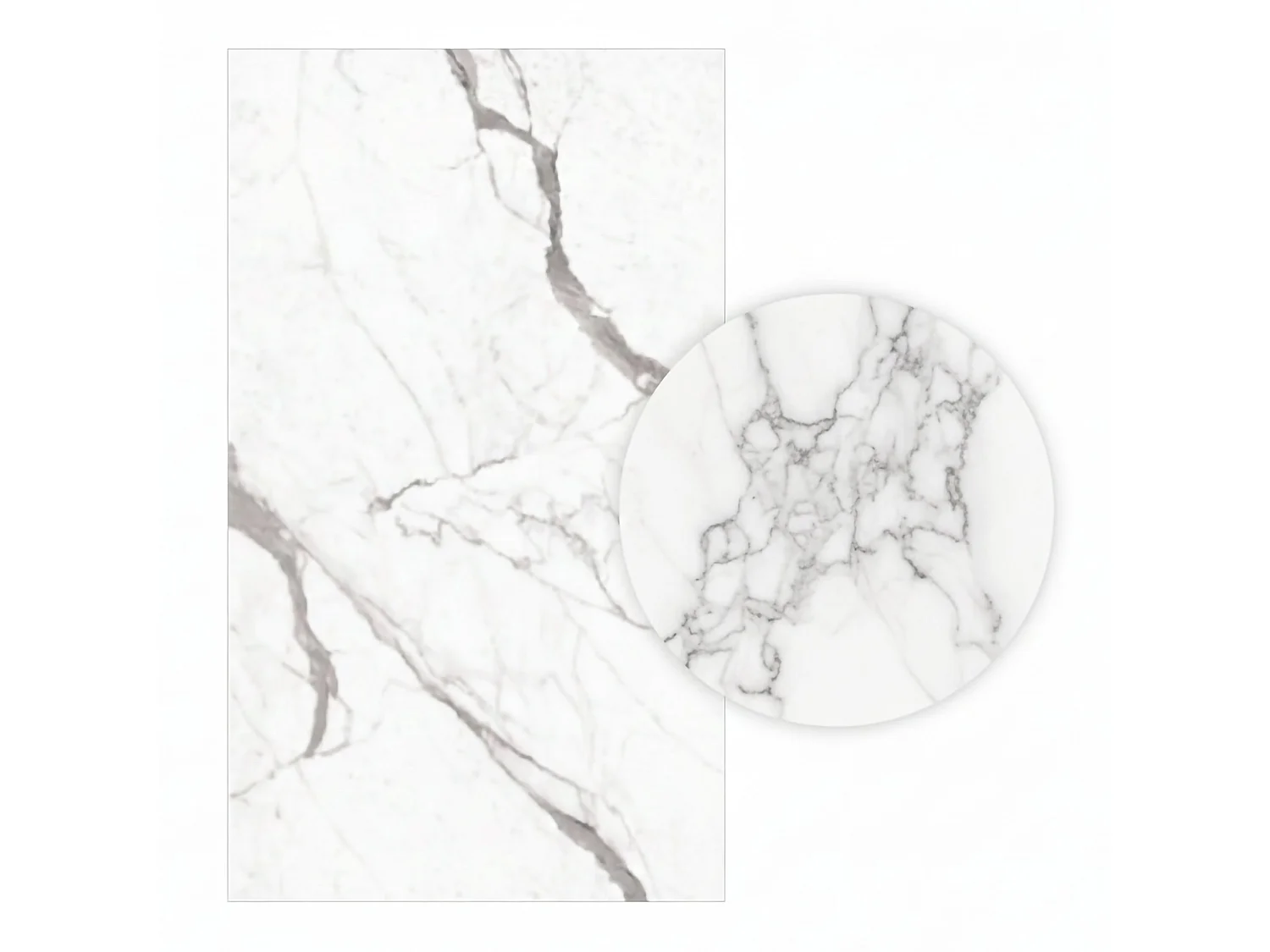 Panneau Décoratif Cigole, set de 12, Facile à Couper et Installer, 60x0,3 cm Blanc Marbre, Texture Réaliste