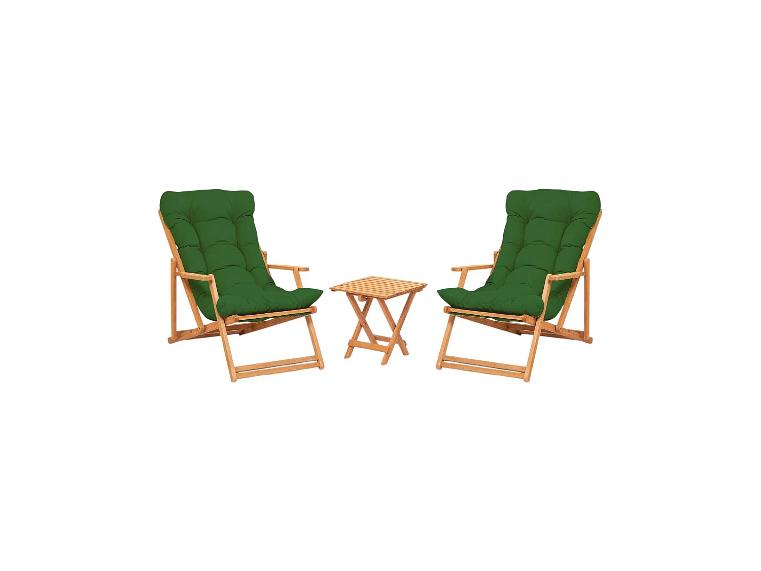 Salon de Jardin Lyncis, 2 Places, Vert, Petite Terrasse