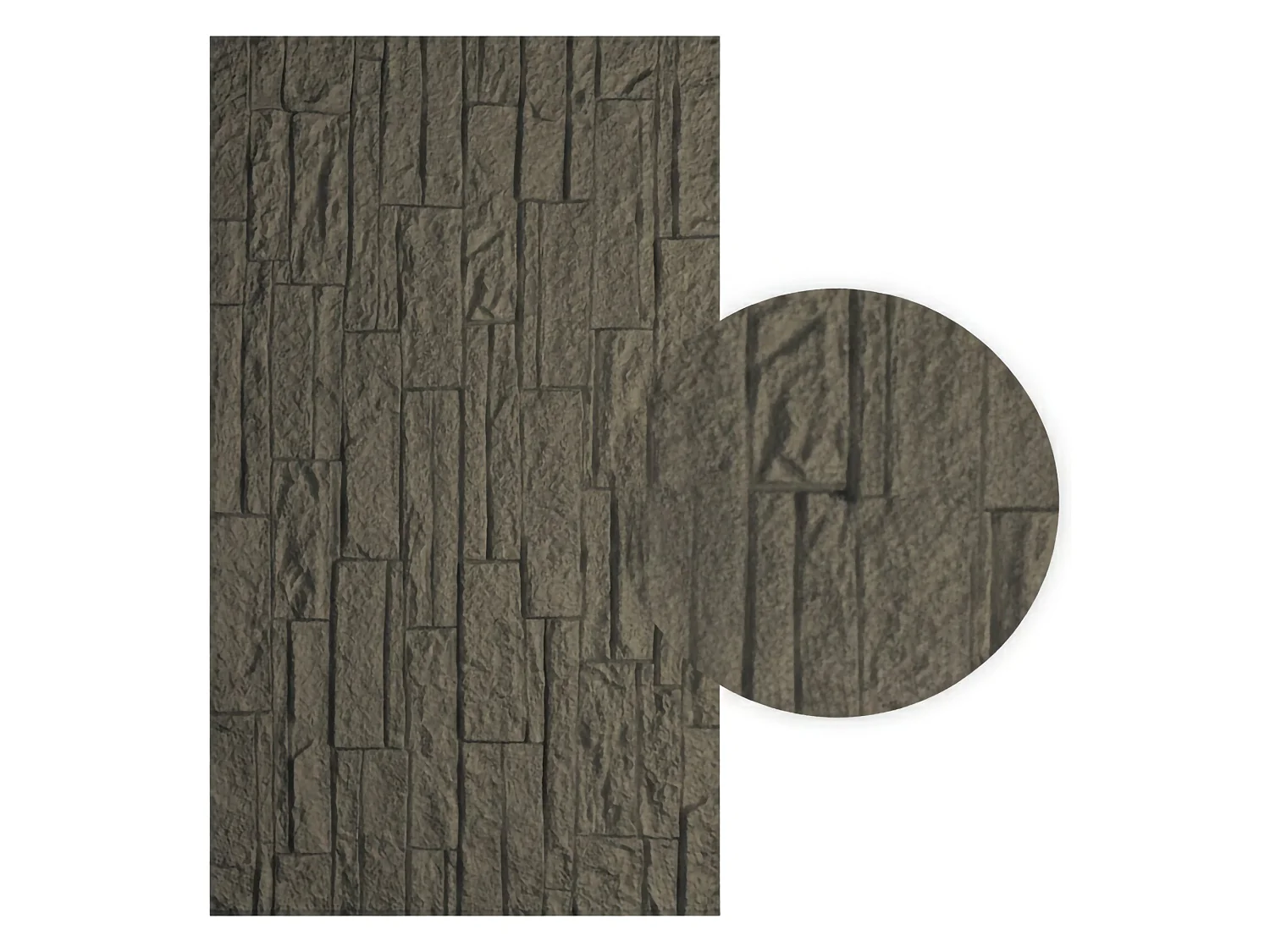 Panneau Décoratif Nulvi, set de 24, Facile à Découper, Facile à Installer, 60x3 cm Gris Ardoise, Texture Réaliste