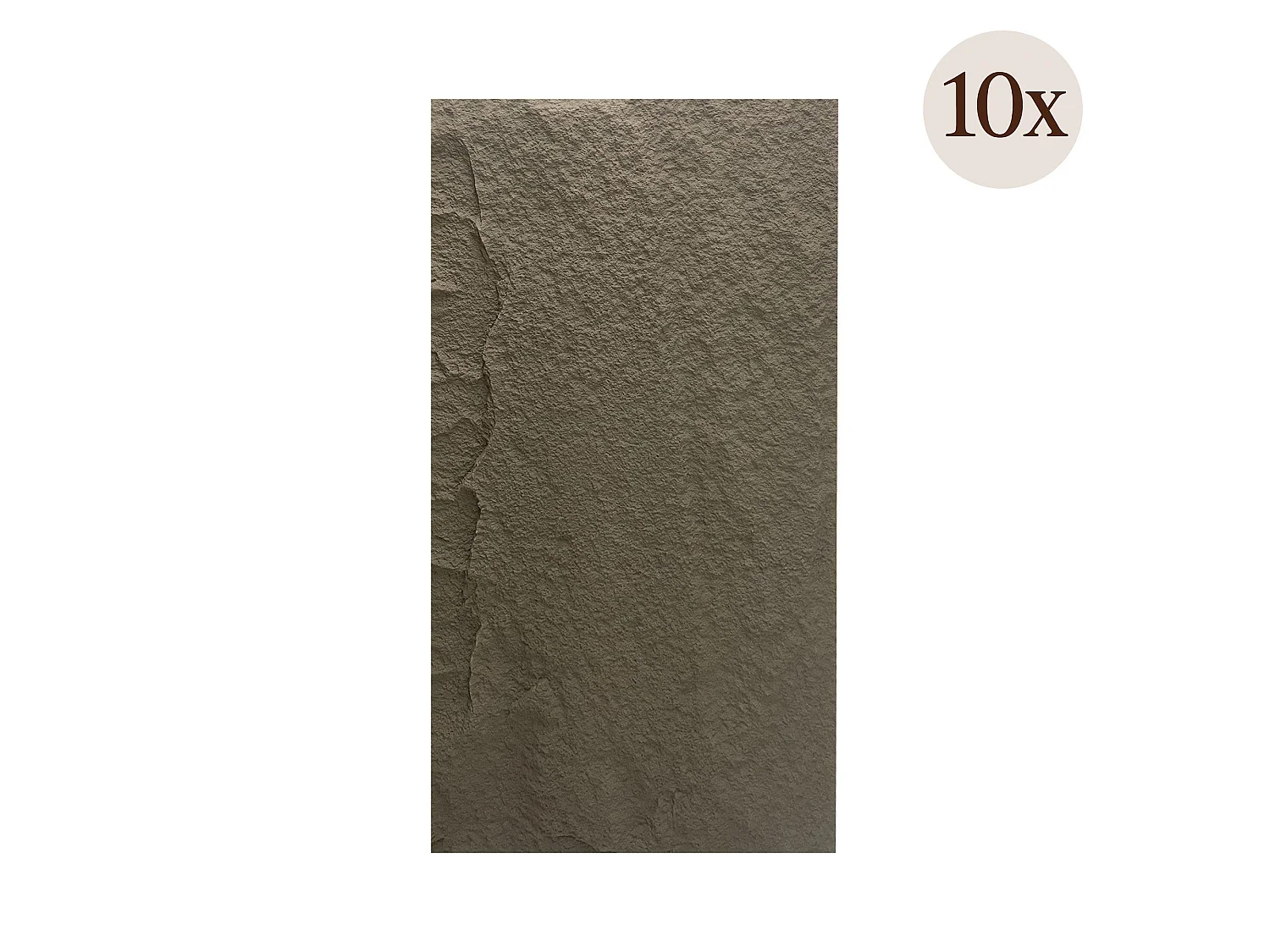 Dekoratives Panel Ottiglio, 10er Set, Leicht zu Schneiden, Leicht zu Installieren, 60x3 cm Grau-Braun, Realistische Textur