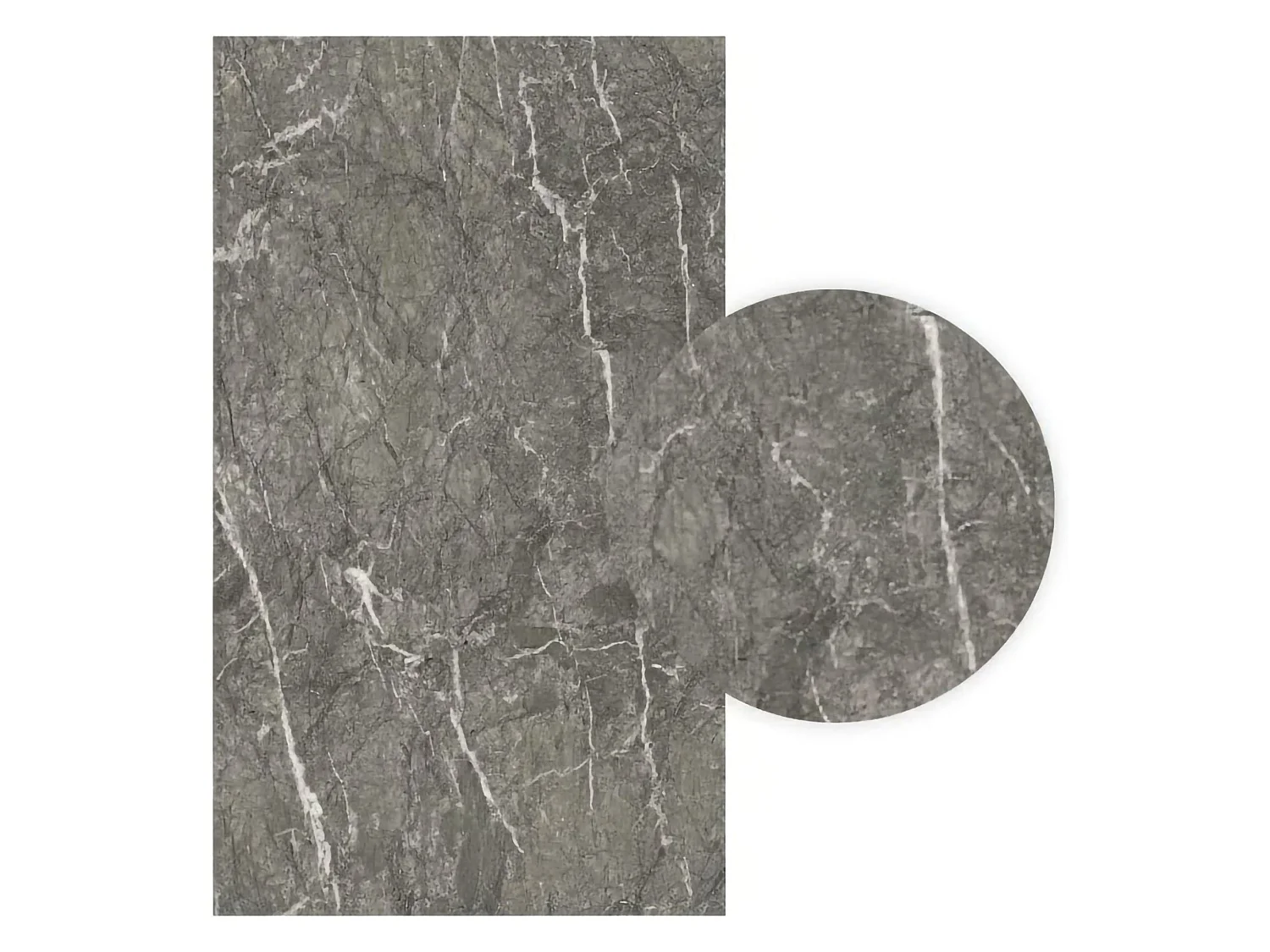 Panneau Décoratif Cigole, lot de 12, Facile à Couper, Installer, 60x0.3 cm Gris Marbre, Texture Réaliste