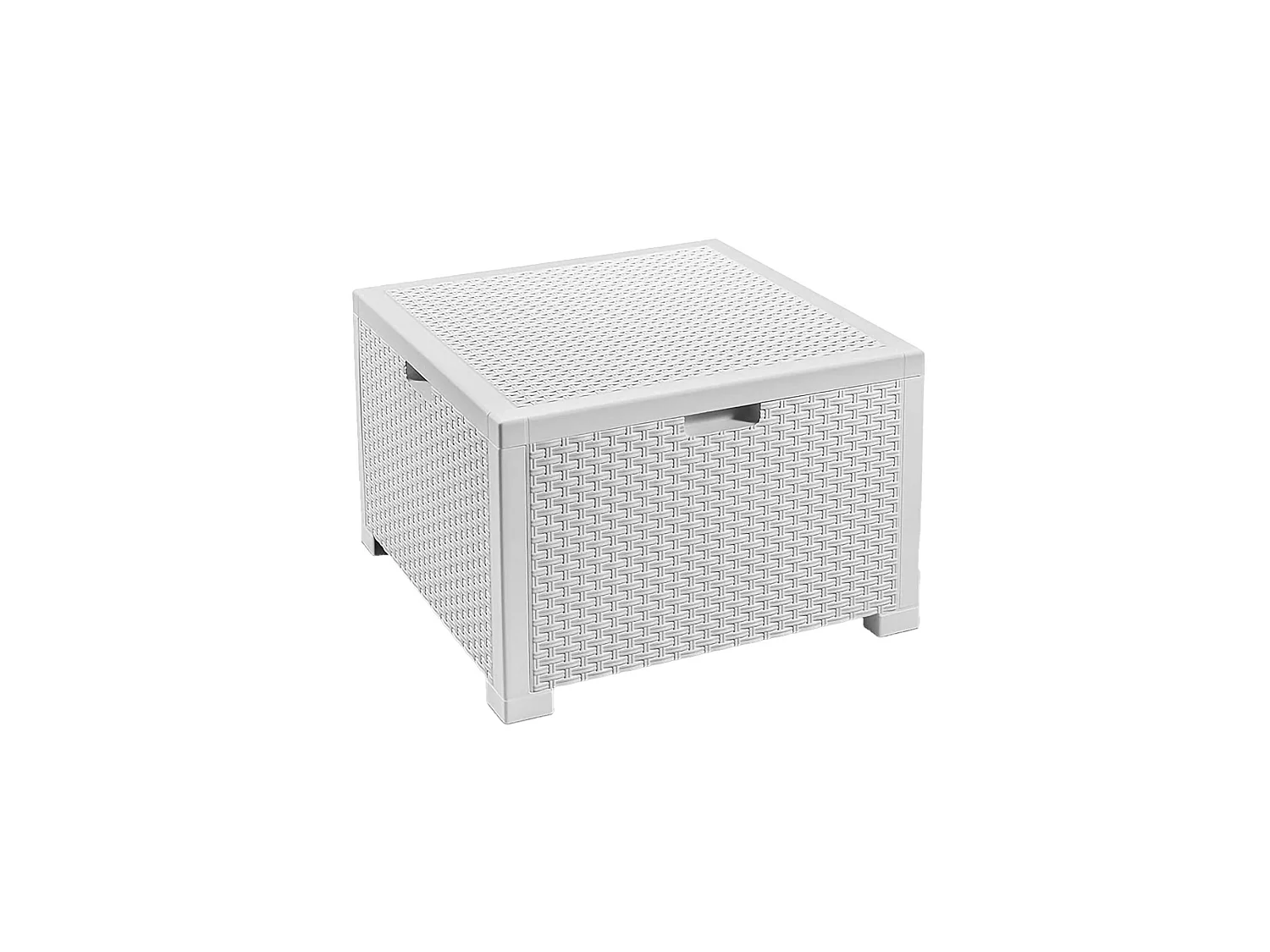 Salon de jardin Cameri, 5 places, fabriqué en Italie, blanc, mobilier d'extérieur