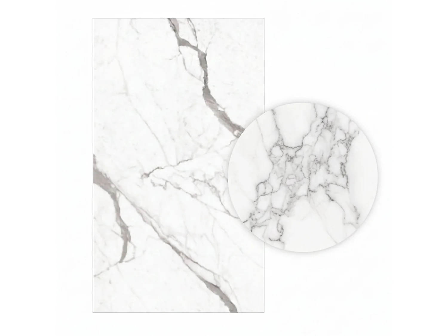 Panneau Décoratif Toceno, set de 18, Facile à Découper et Installer, 60x0.3cm Blanc Marbre, Texture Réaliste