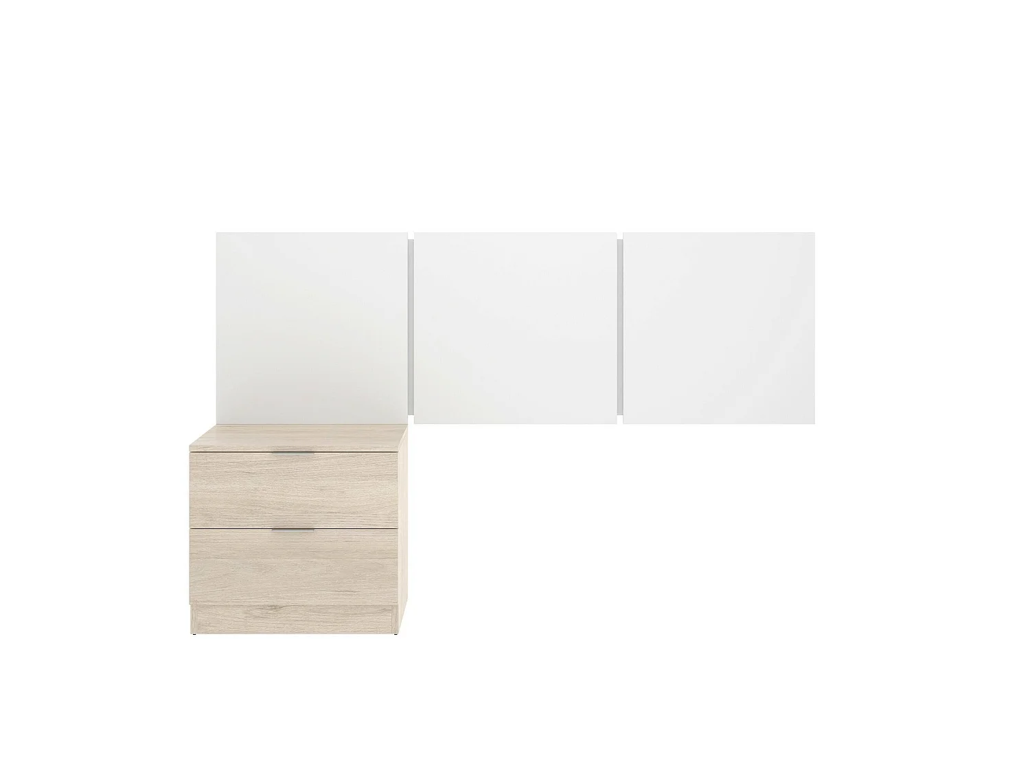Chevet Chanhom, Double, 34,2x157 cm Brun Chêne