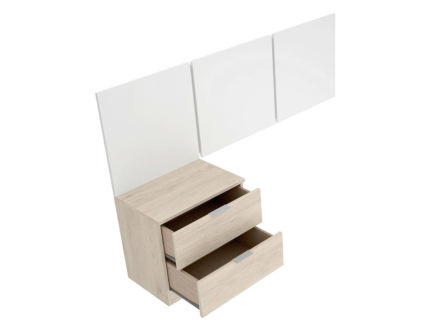 Chevet Chanhom, Double, 34,2x157 cm Brun Chêne