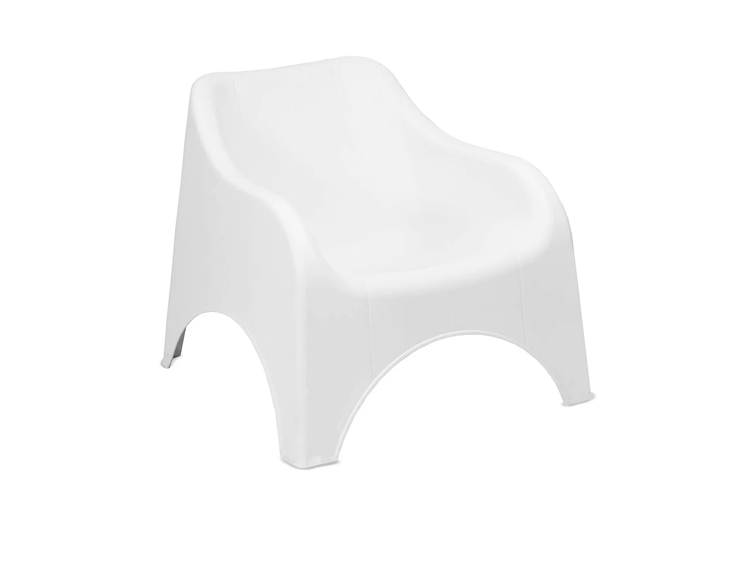 Fauteuil d'Extérieur Agri, une Chaise Made in Italy, 81x79 cm Blanc